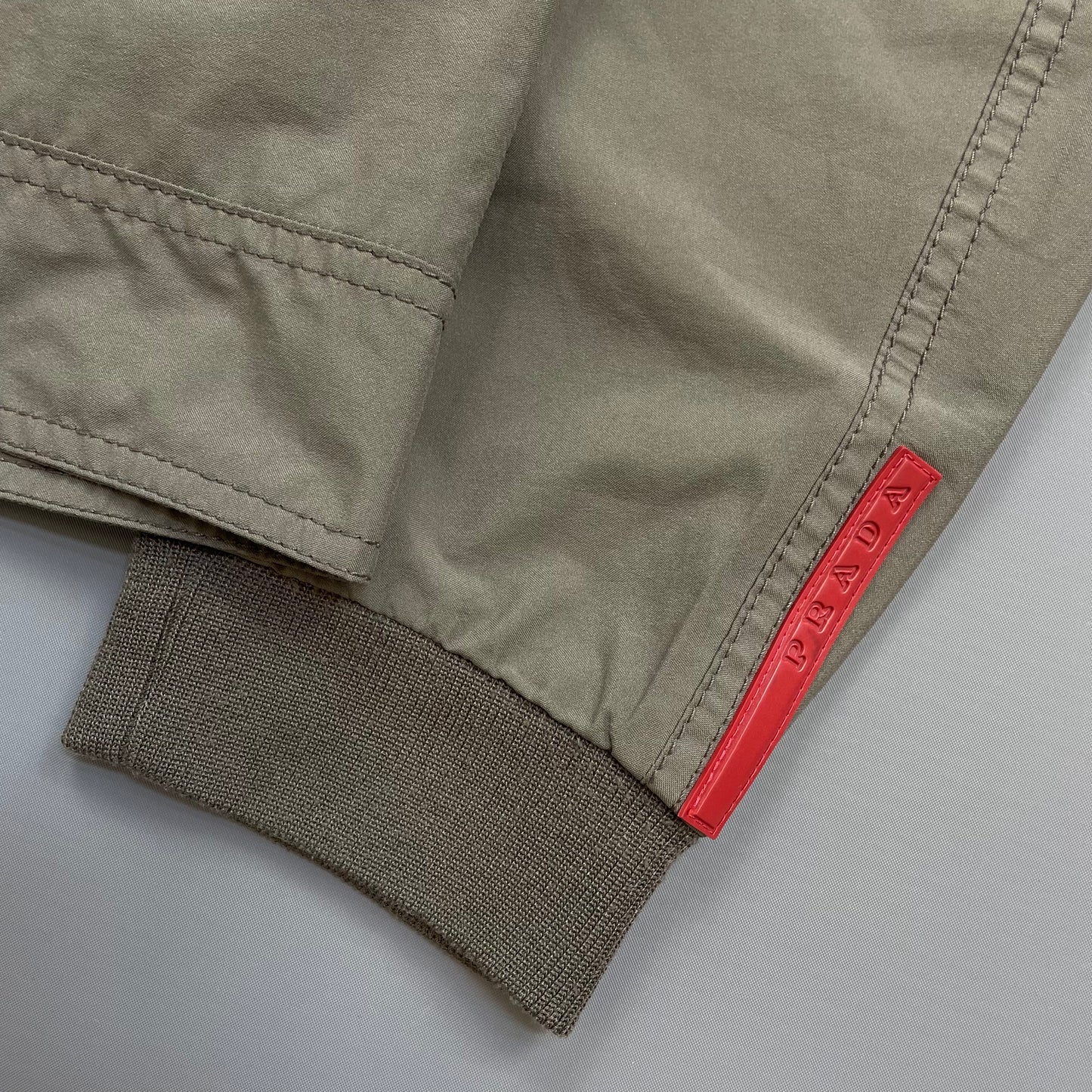 Prada Sport Grey Brown 00s Goretex Lightweight Button-Through Bomber Jacket