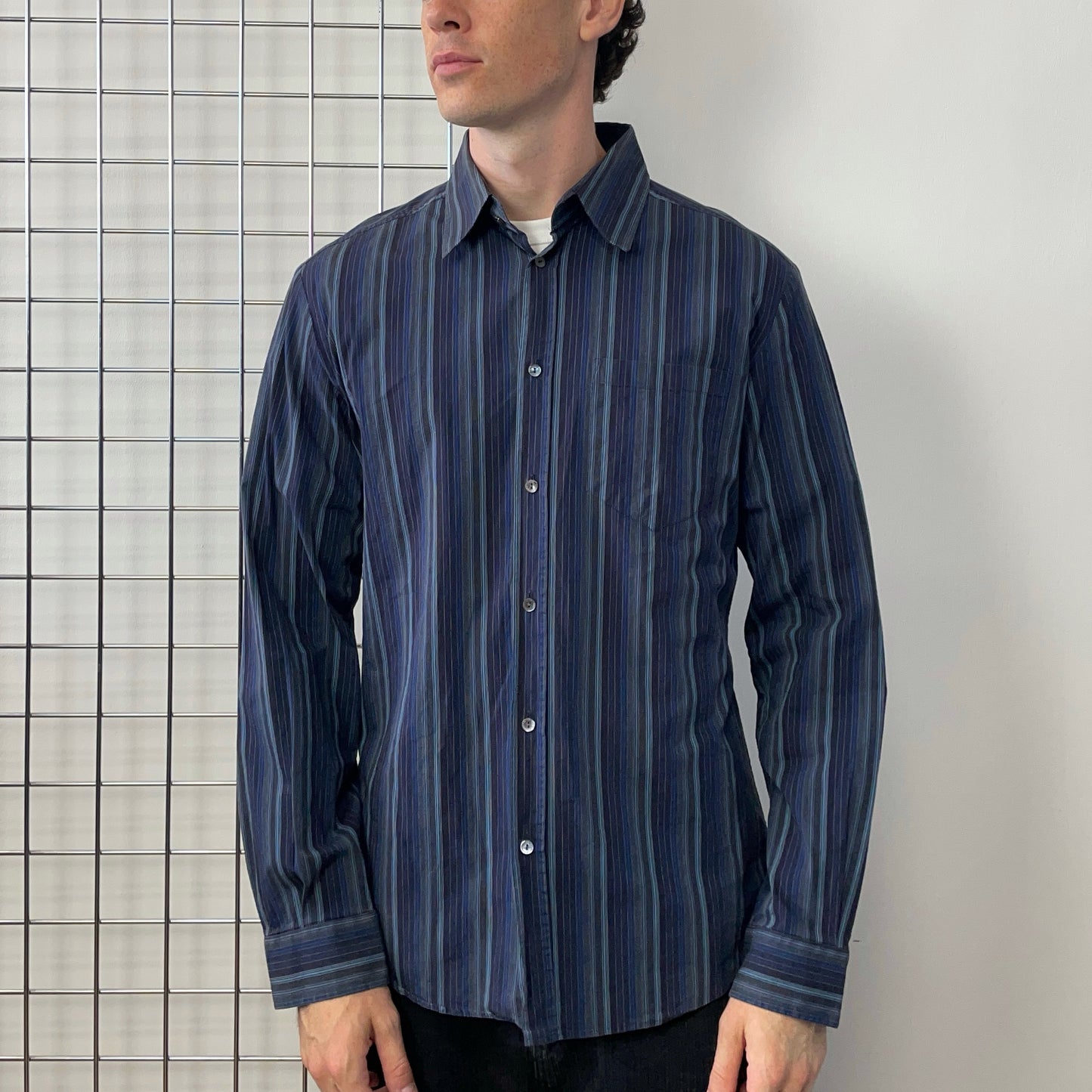 Dolce&Gabbana Men's Blue and Navy Shirt