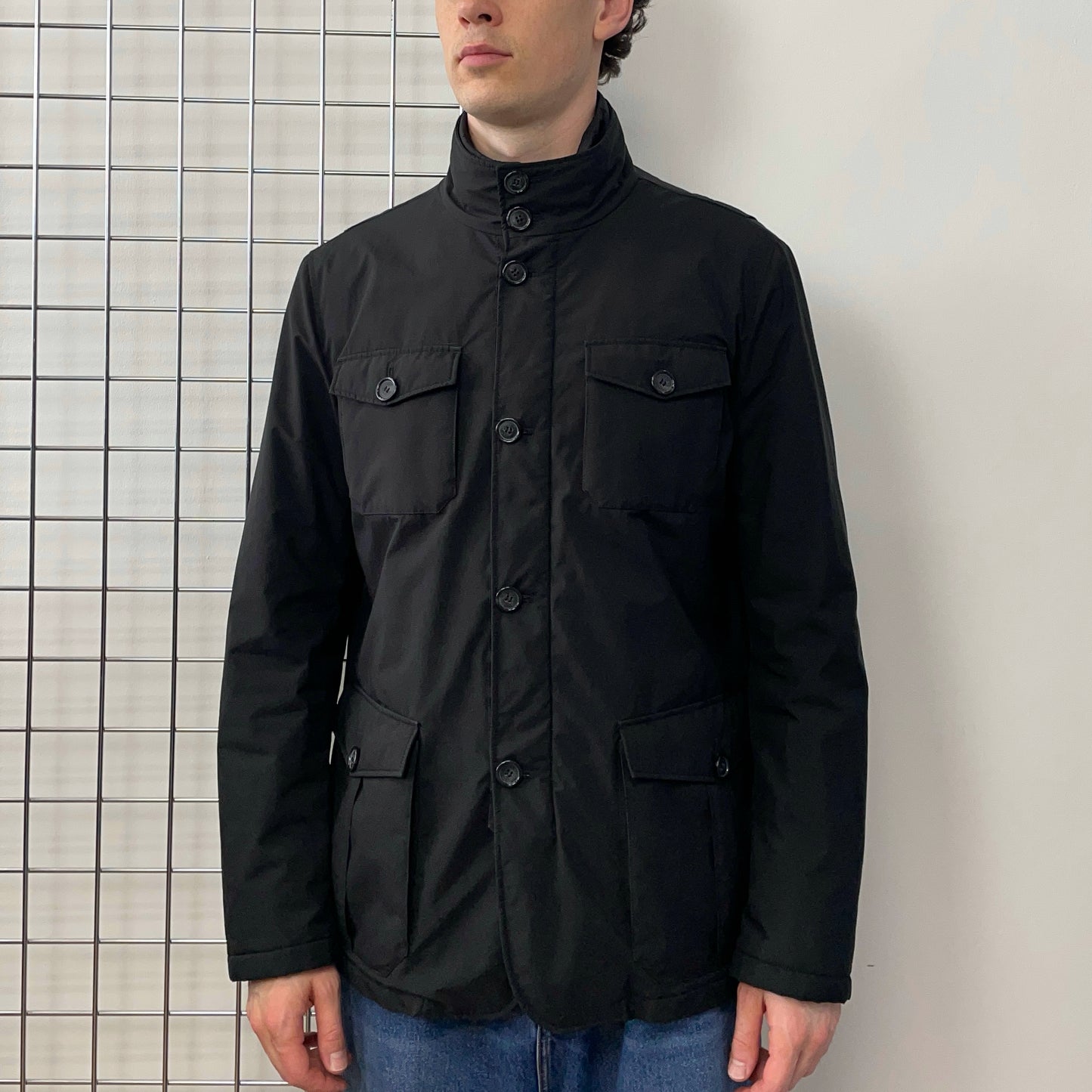 Prada Sport Black 2013 Padded Collar Liner Field Jacket