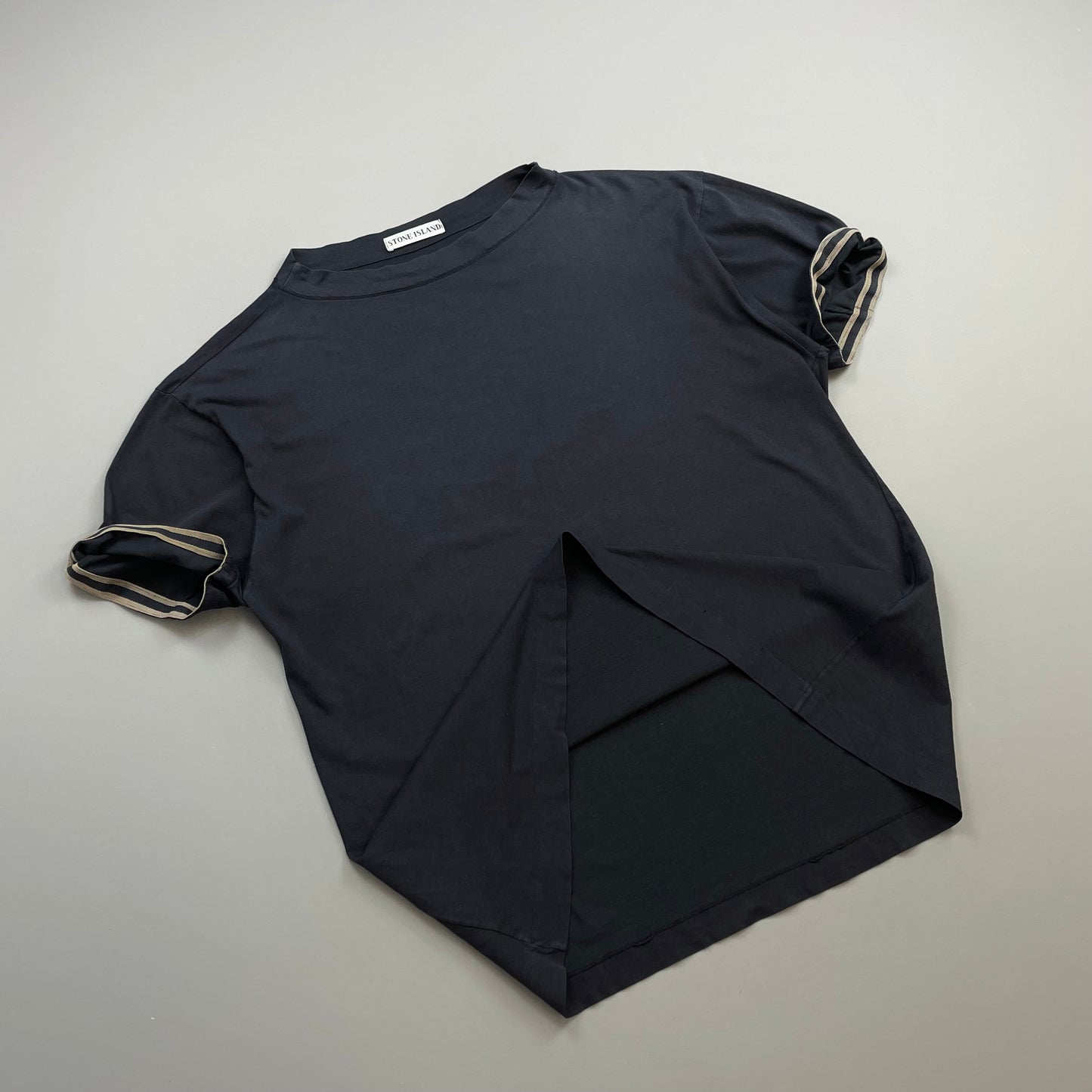 Stone Island Navy 80s Cotton Boat Neck Tee