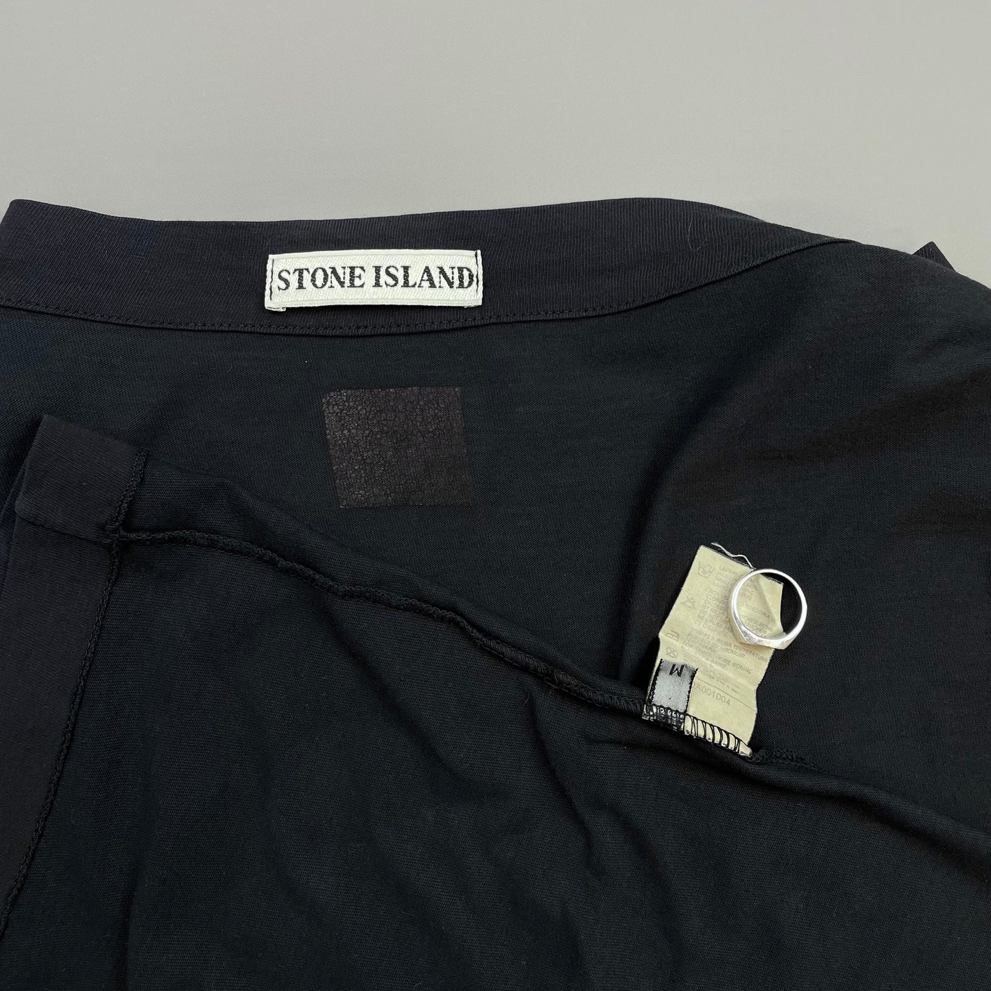 Stone Island Navy 80s Cotton Boat Neck Tee