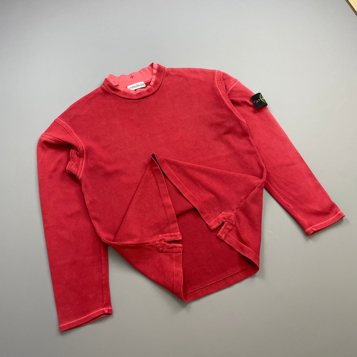 Stone Island Red SS01 Dual Collar Jumper