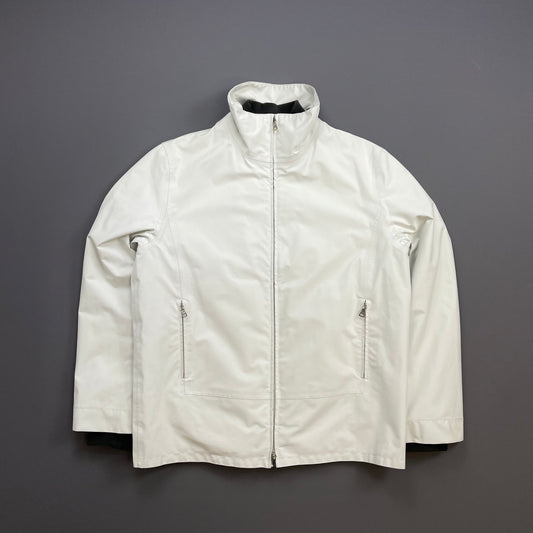 Prada Sport White 00s Goretex 3-in-1 Nylon Padded Bomber Liner & Trench Overcoat