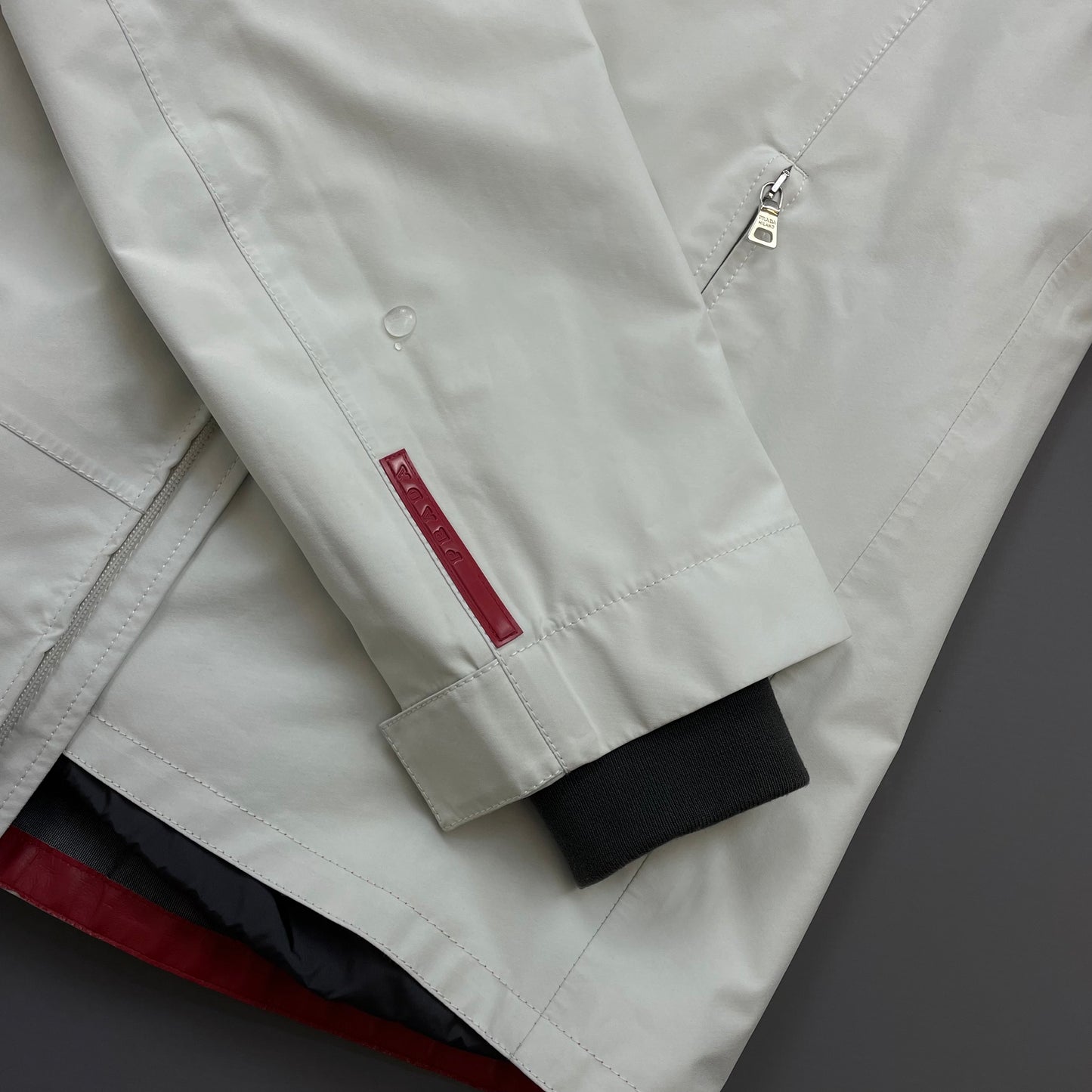 Prada Sport White 00s Goretex 3-in-1 Nylon Padded Bomber Liner & Trench Overcoat