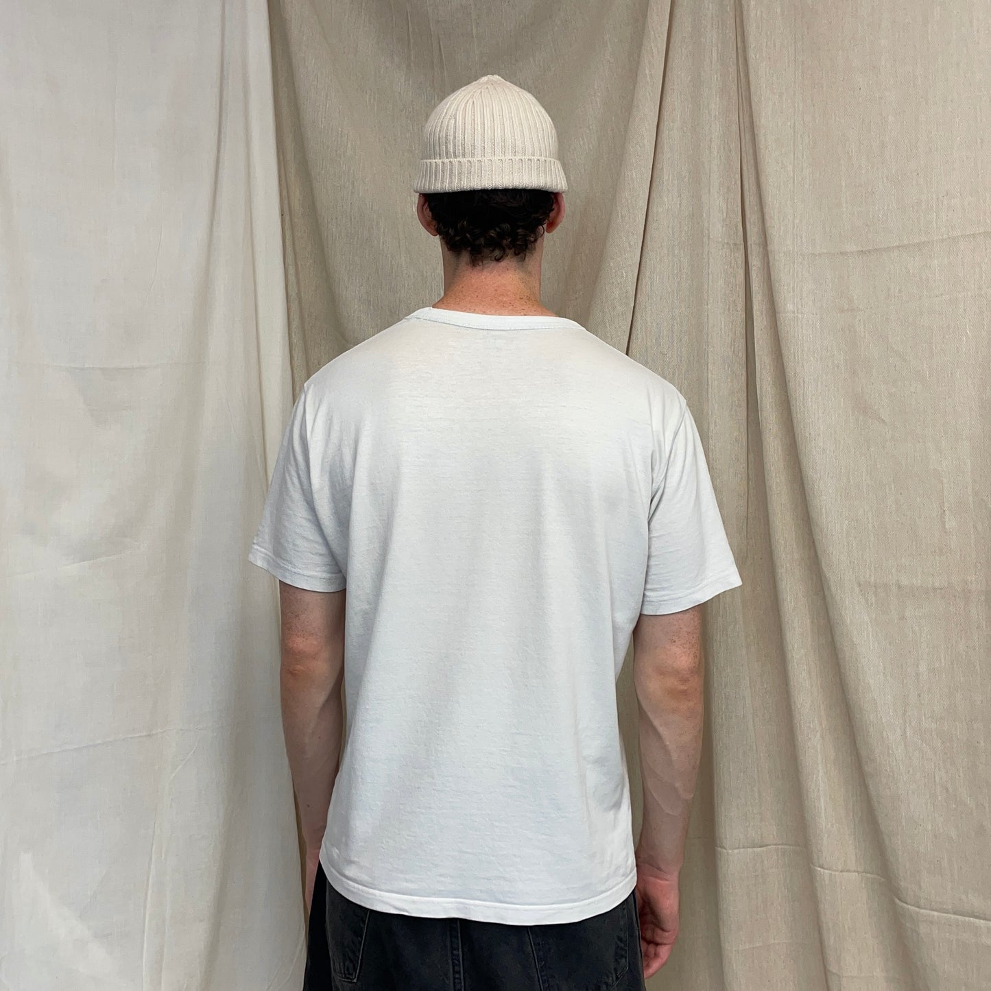 Prada Sport White Cream 00s Wool Knit Ribbed Beanie