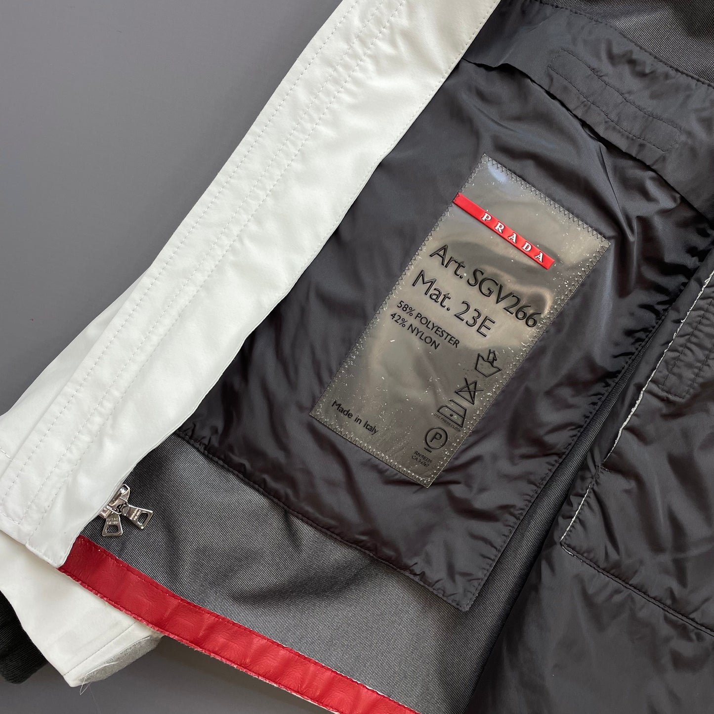 Prada Sport White 00s Goretex 3-in-1 Nylon Padded Bomber Liner & Trench Overcoat