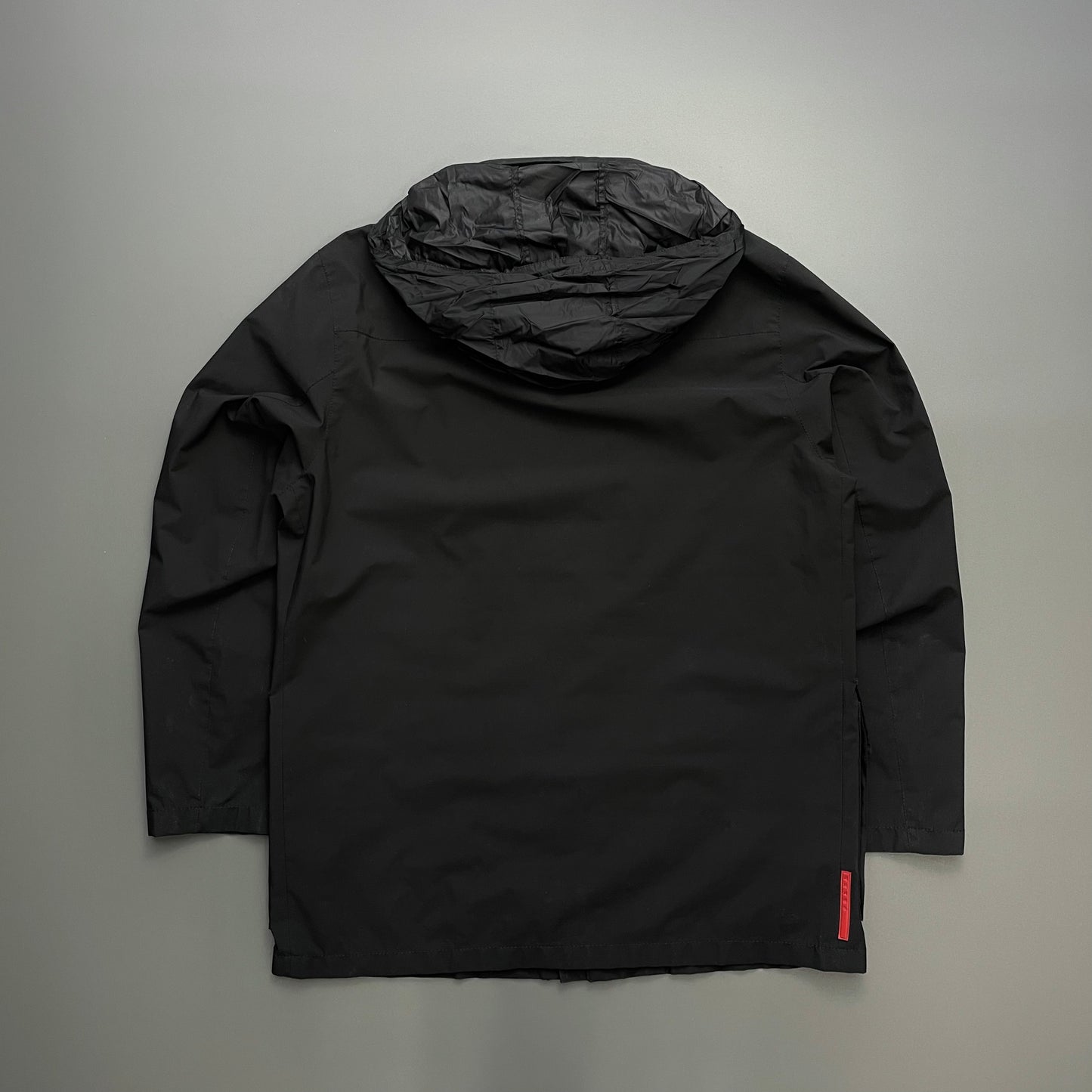 Prada Sport Black 2007 Windstopper Concealed Hood Field Jacket