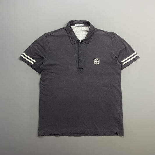 Stone Island Grey SS09 Chest Emblem Short Sleeve Polo Shirt