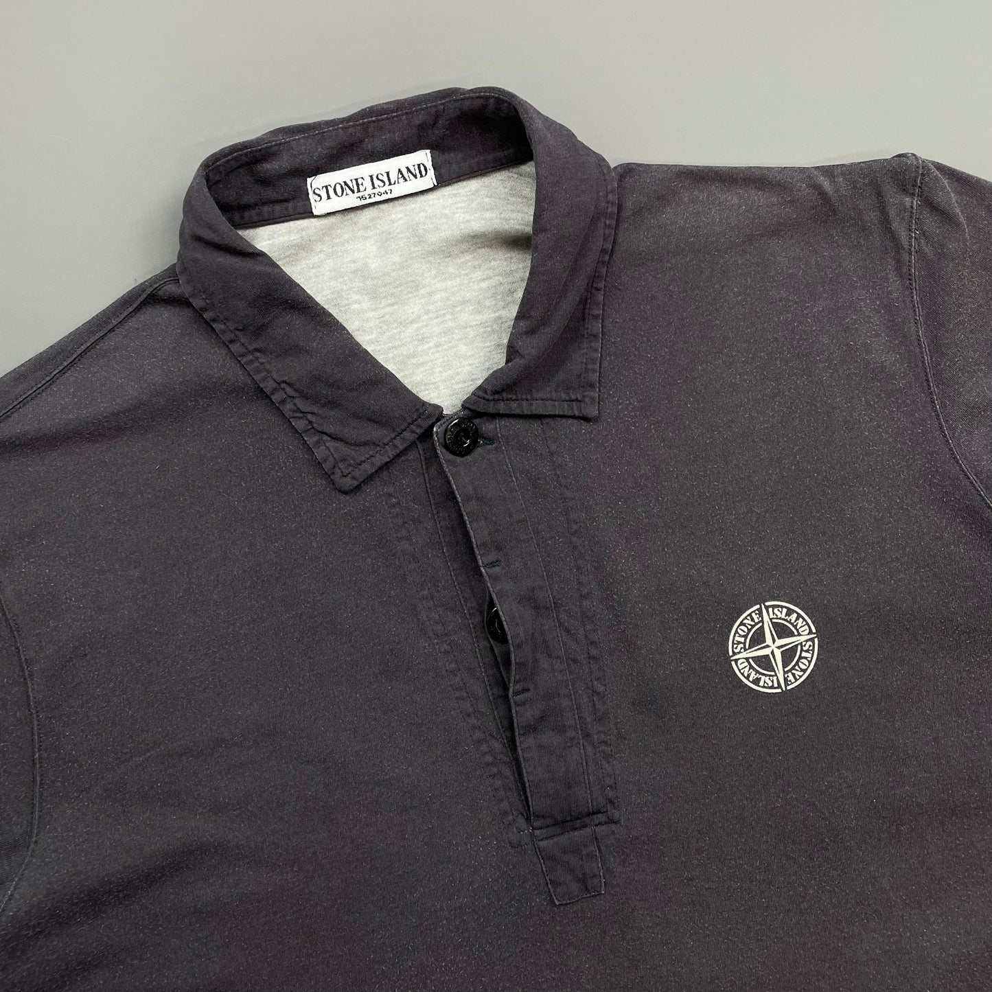 Stone Island Grey SS09 Chest Emblem Short Sleeve Polo Shirt