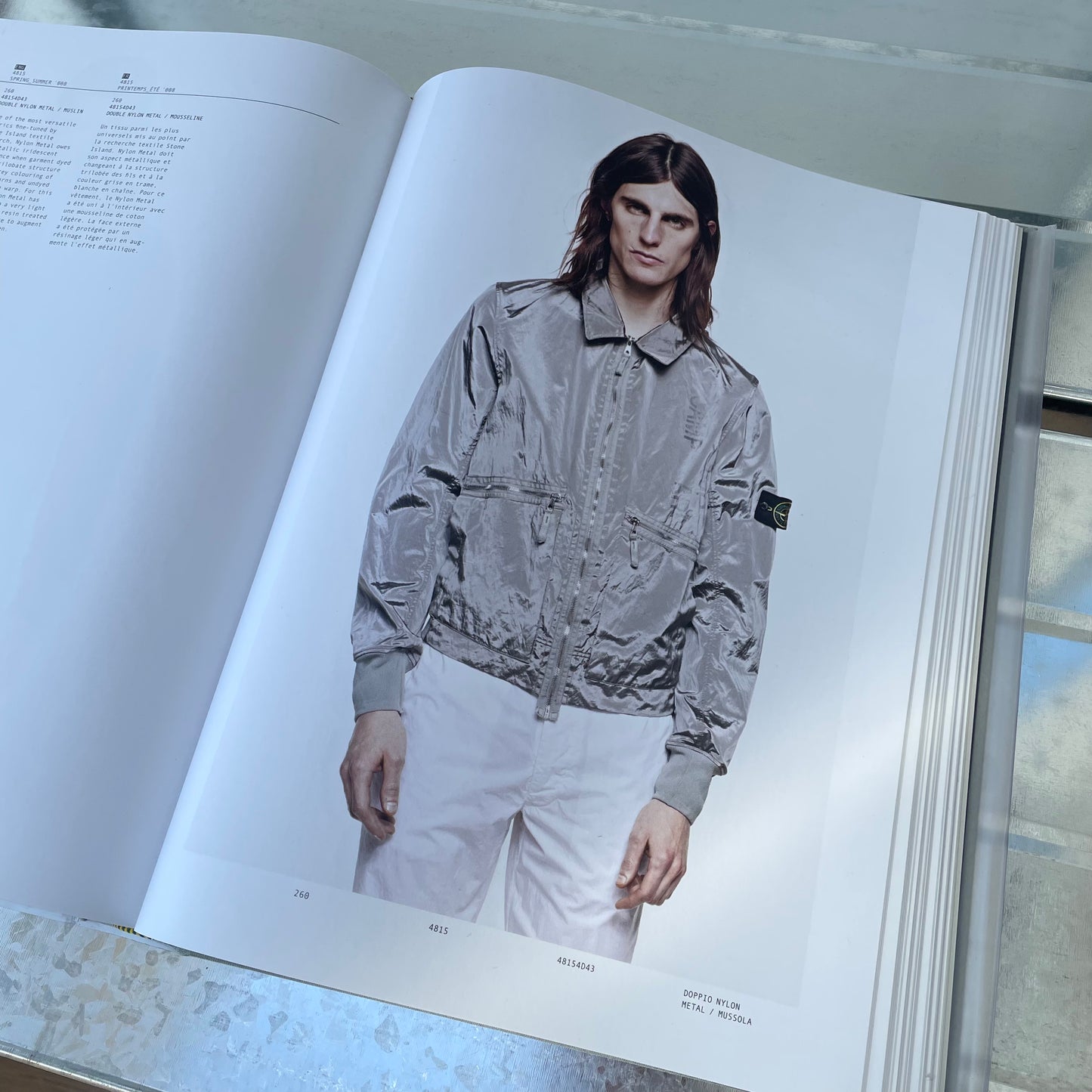 Stone Island Silver Grey SS08 Nylon Metal Archivio Concealed Hood Lightweight Bomber Jacket