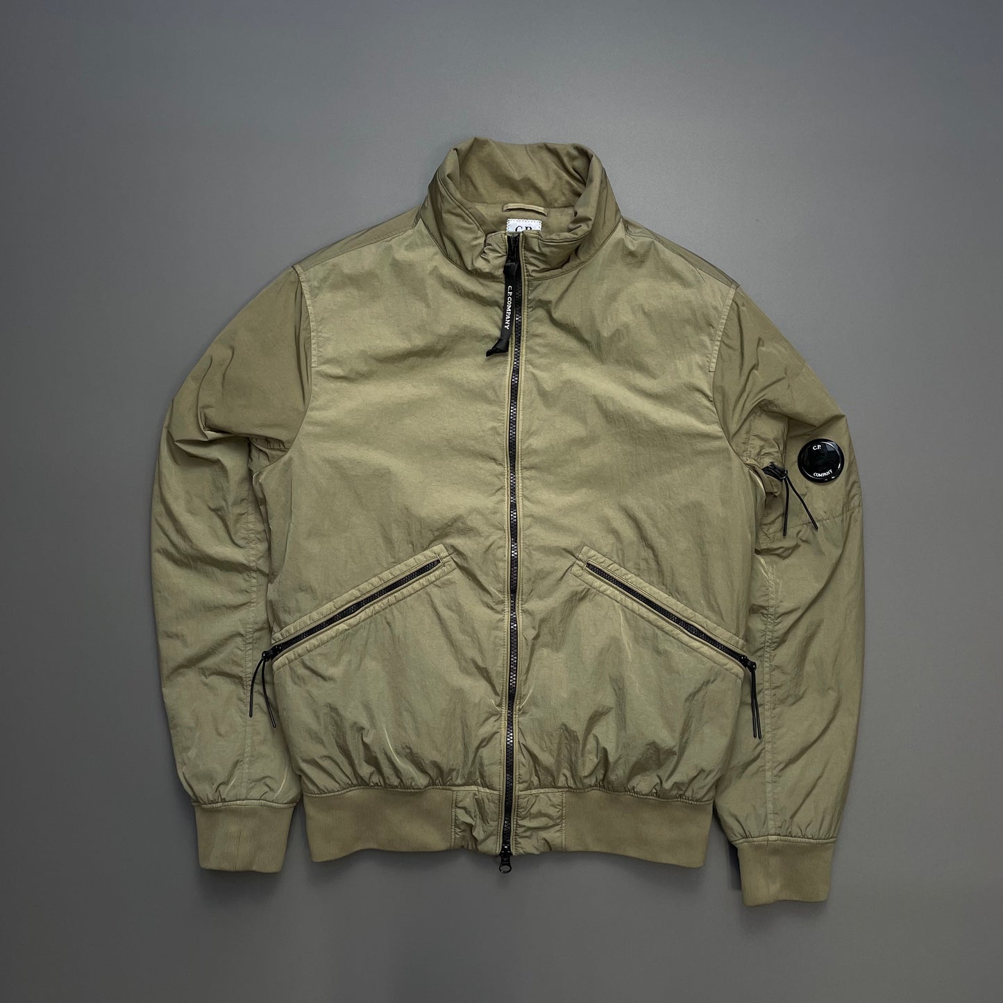 C.P. Company Khaki Brown Chrome-R Padded Bomber Jacket