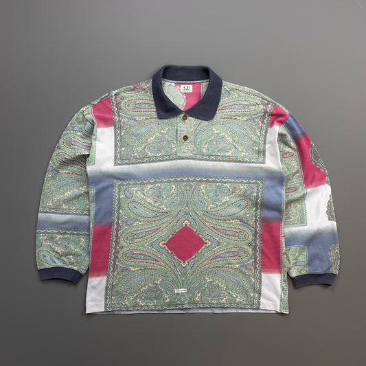 C.P. Company Multi-Colour 80s Paisley Ideas From Massimo Osti Long Sleeve Polo Shirt
