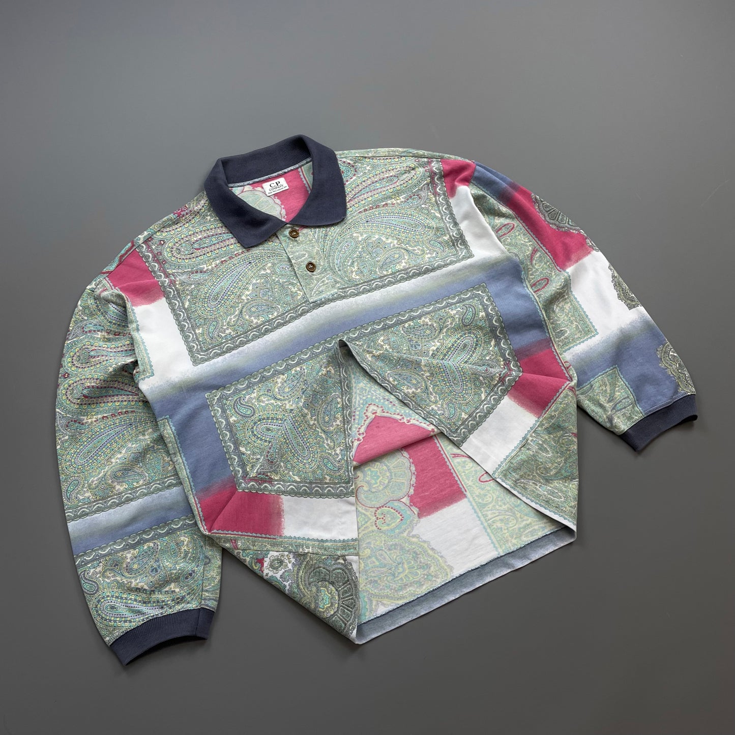 C.P. Company Multi-Colour 80s Paisley Ideas From Massimo Osti Long Sleeve Polo Shirt