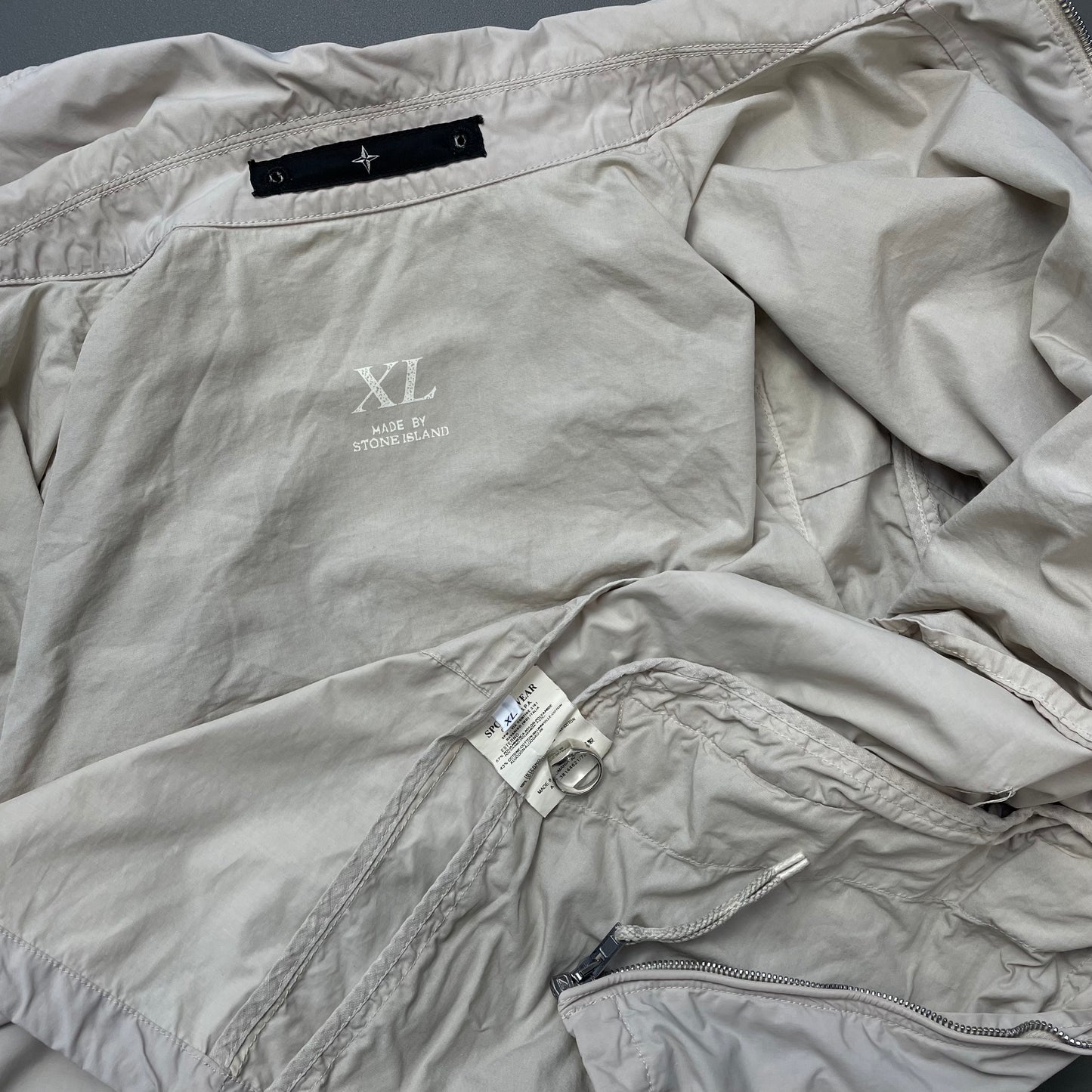 Stone Island Denims Grey SS03 Nylon Zip-Through Harrington Jacket