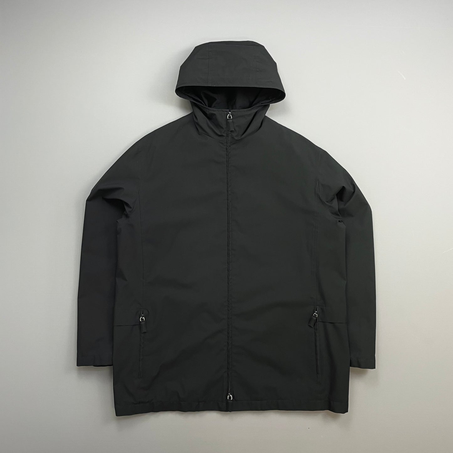 Prada Sport Black 00s Technical Multi-Pocket Goretex Hooded Parka Jacket