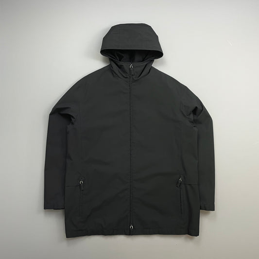 Prada Sport Black 00s Technical Multi-Pocket Goretex Hooded Parka Jacket