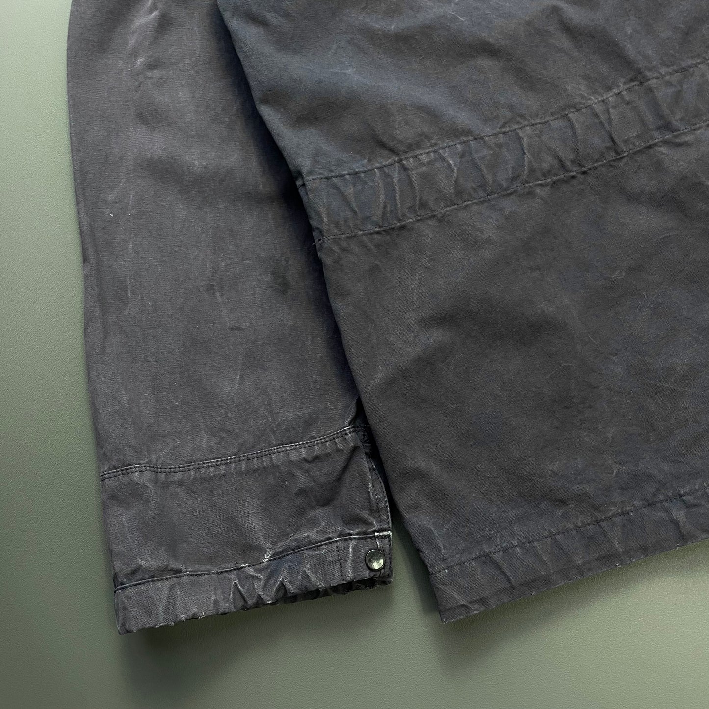 Stone Island Denims Navy SS04 Cotton Hooded Windbreaker Jacket