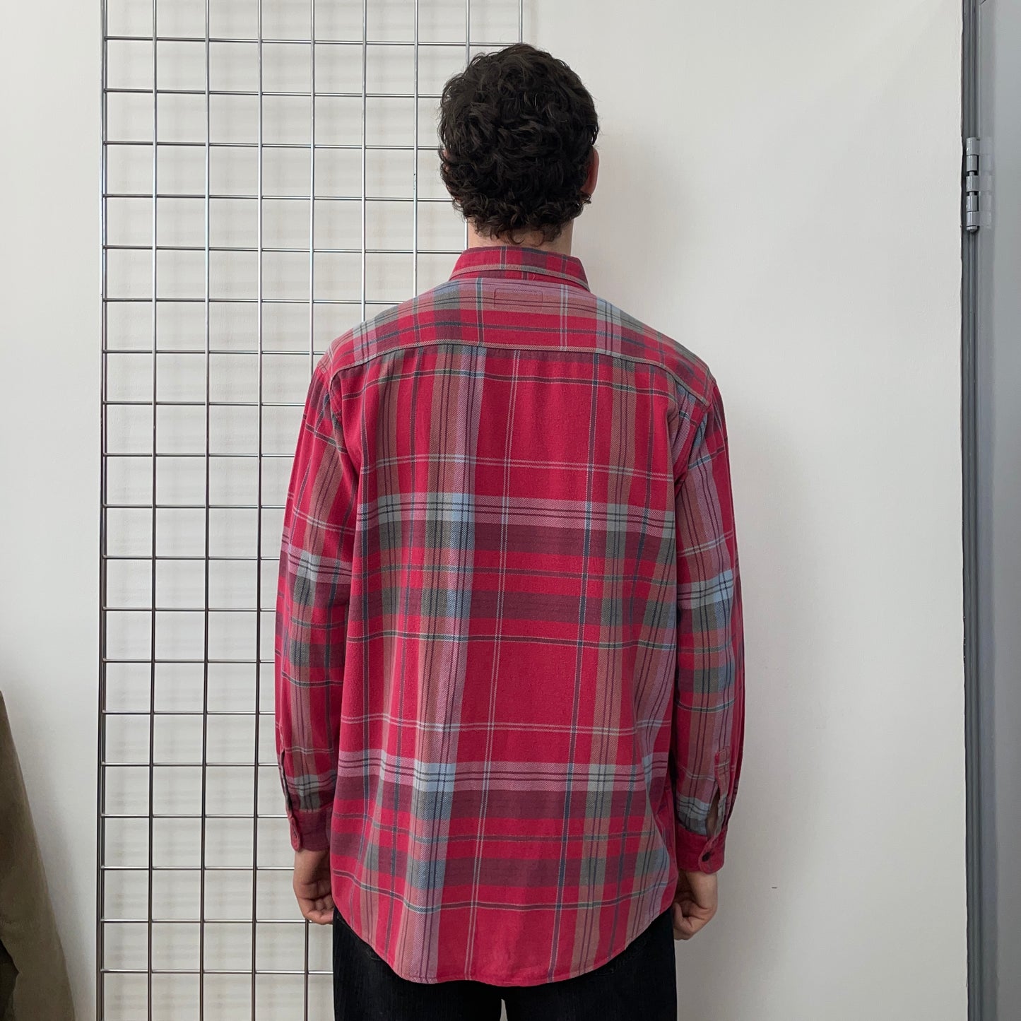 Armani Jeans Red 90s Flannel Shirt