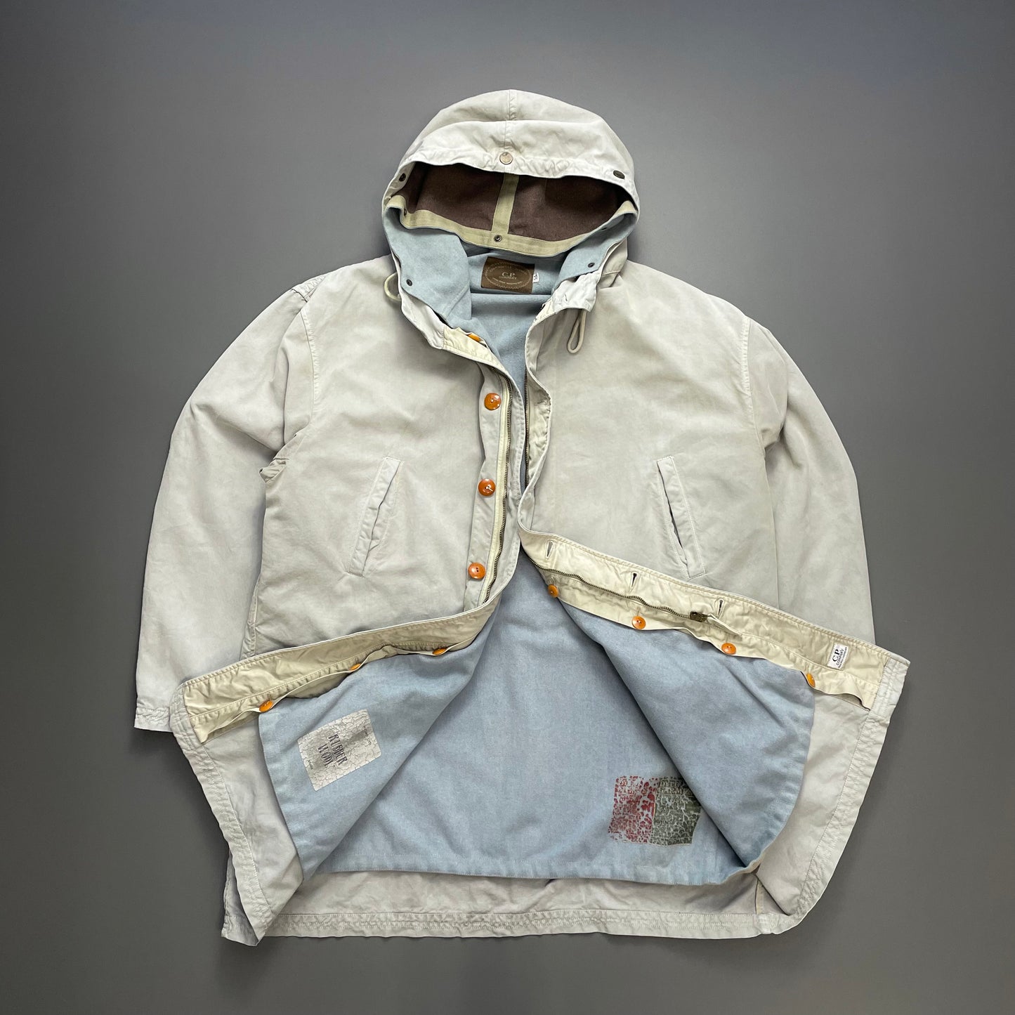 C.P. Company Grey 1992 Ideas From Massimo Osti Rubber Wool 2-in-1 Parka