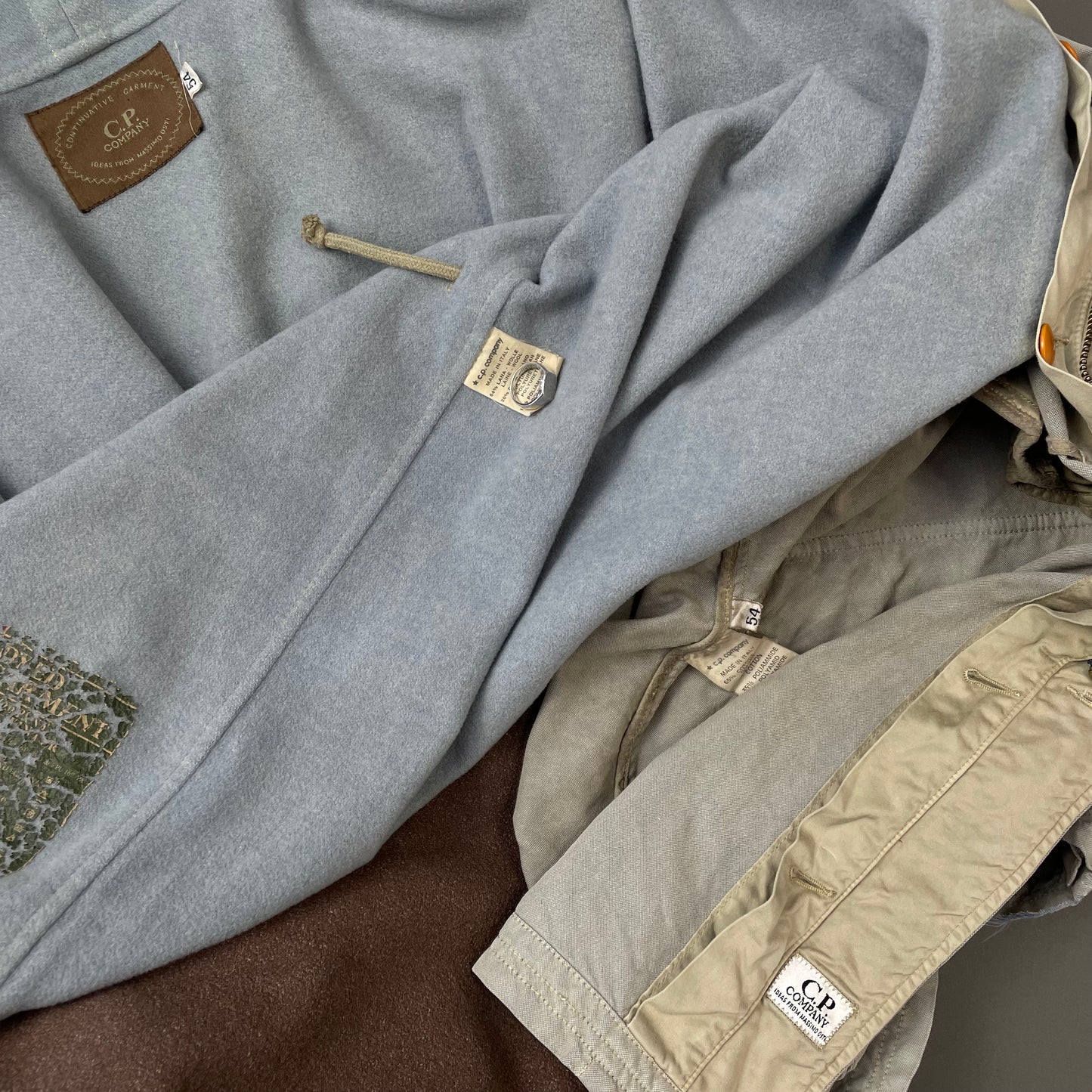 C.P. Company Grey 1992 Ideas From Massimo Osti Rubber Wool 2-in-1 Parka