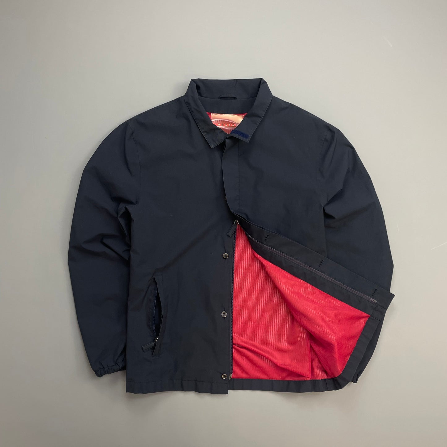 Prada Sport Navy 00s Goretex Hidden-Vent Technical Jacket