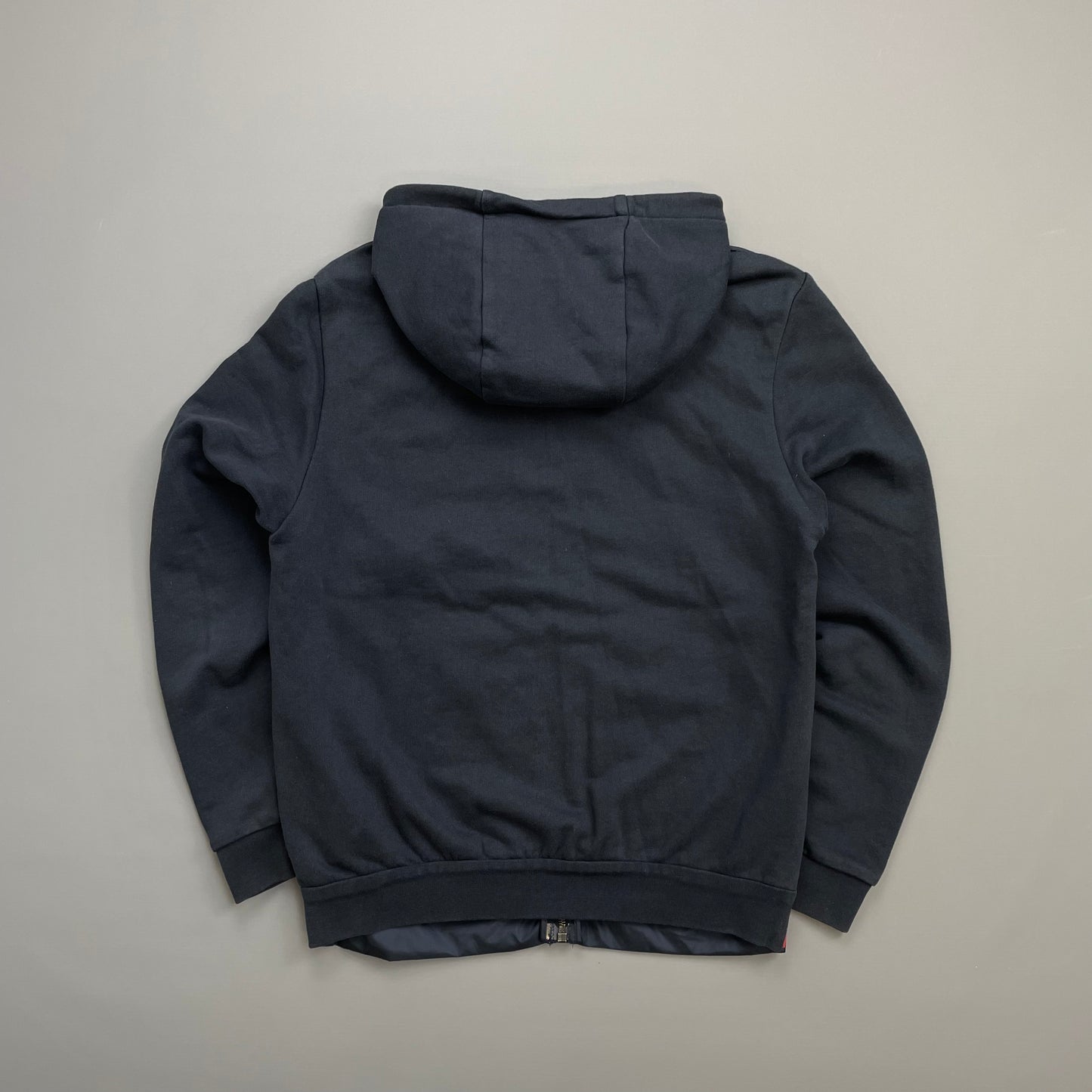 Prada Sport Navy Nylon Padded Hybrid Hooded Jacket