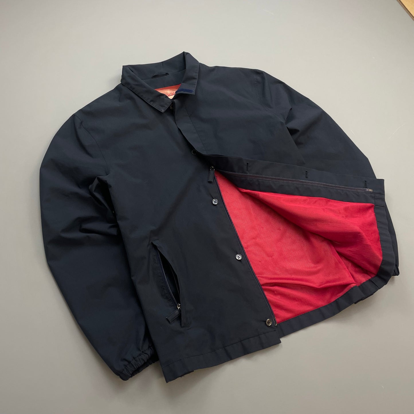 Prada Sport Navy 00s Goretex Hidden-Vent Technical Jacket