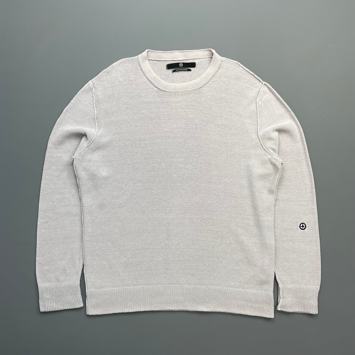 Stone Island Denims Off-Pink SS06 Lightweight Raw Edge Knit Jumper