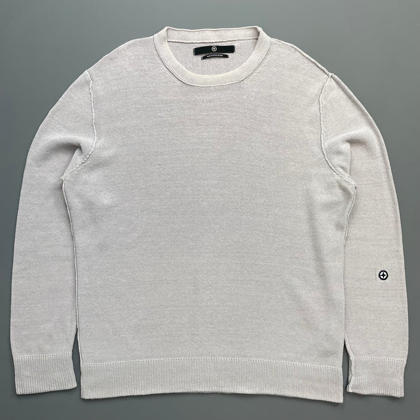 Stone Island Denims Off-Pink SS06 Lightweight Raw Edge Knit Jumper