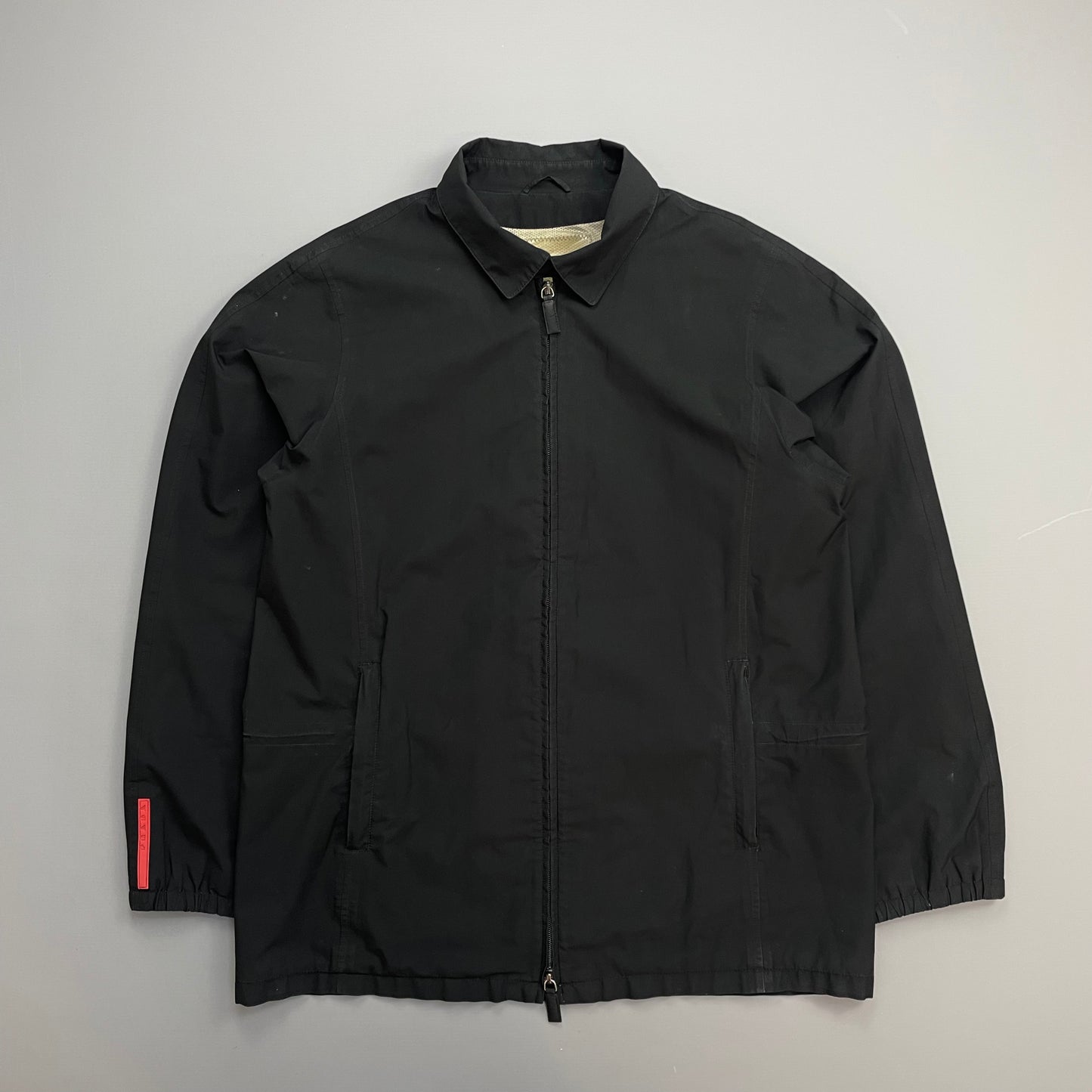 Prada Sport Black 00s Goretex Zip-Through Trench Coat