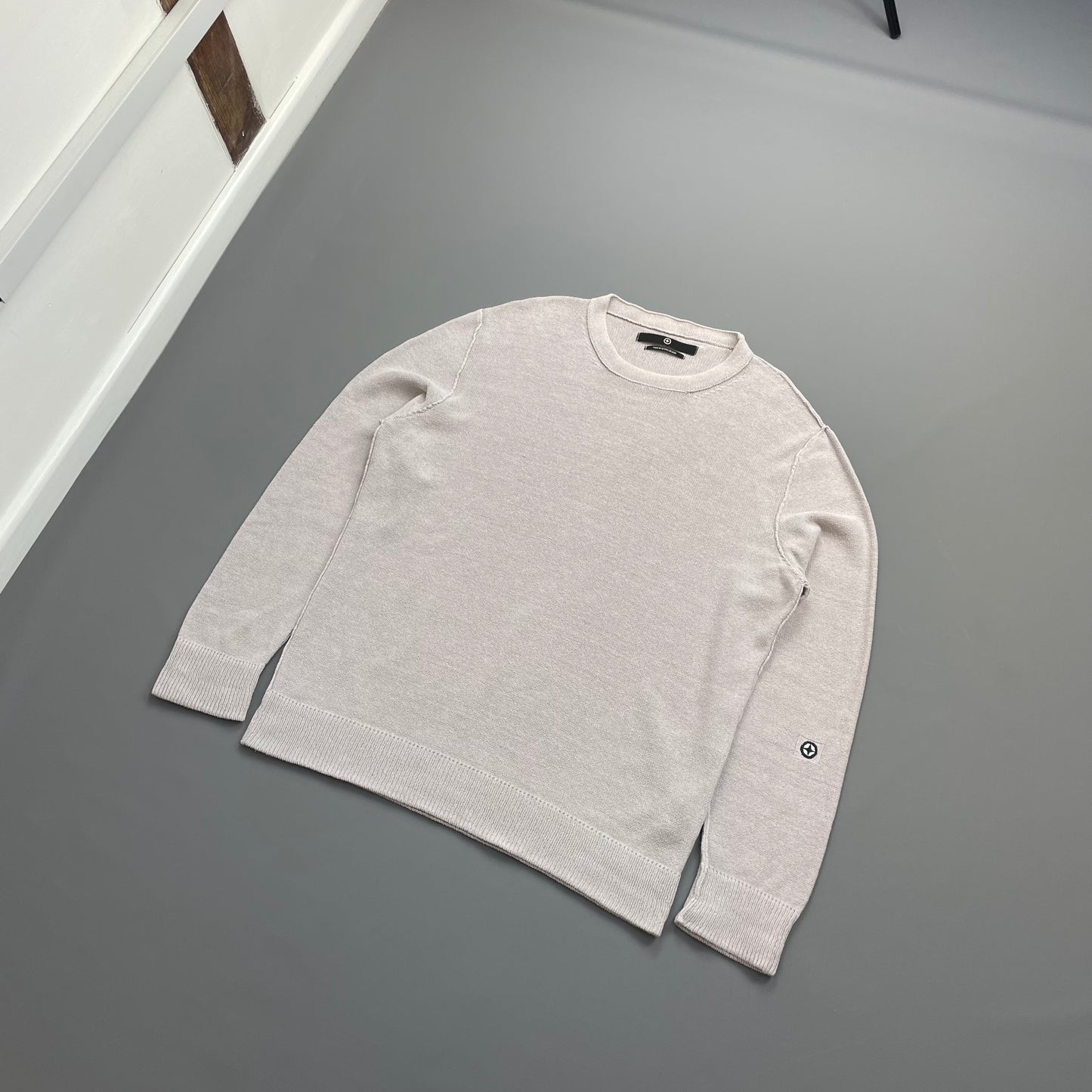 Stone Island Denims Off-Pink SS06 Lightweight Raw Edge Knit Jumper