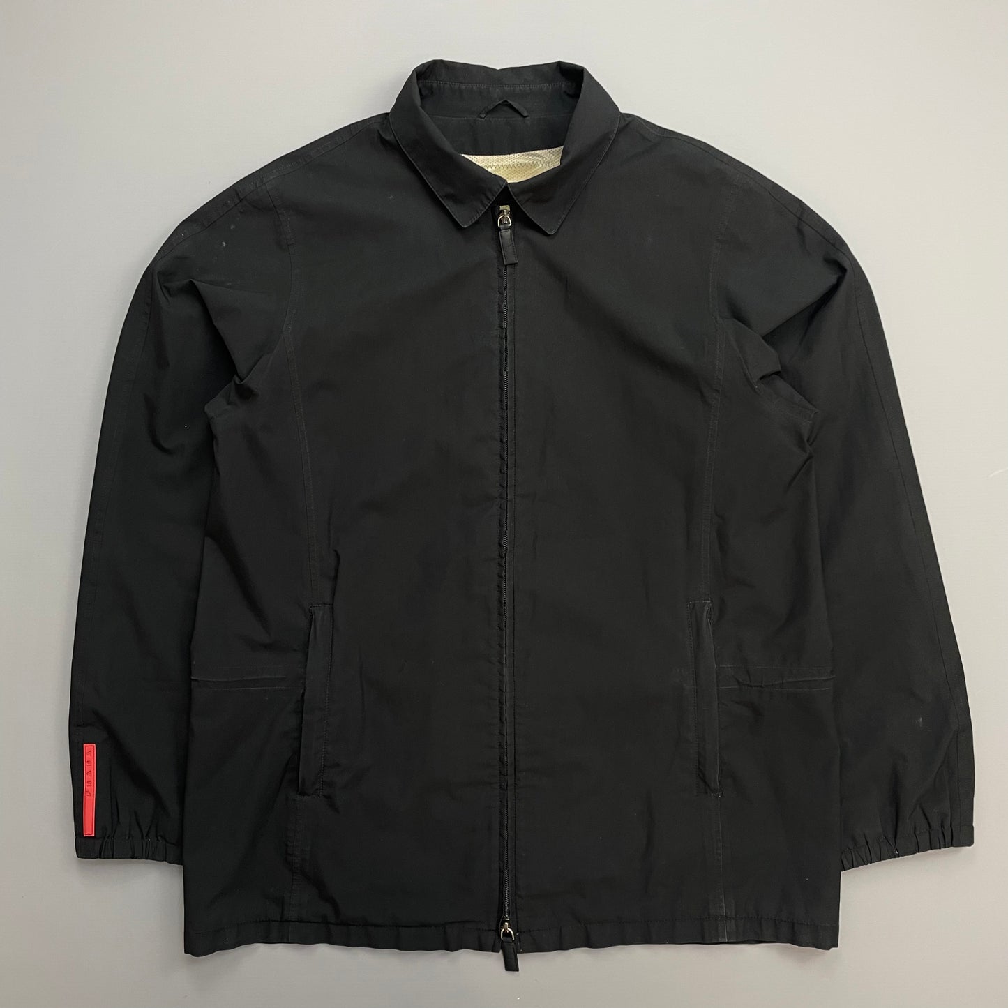 Prada Sport Black 00s Goretex Zip-Through Trench Coat