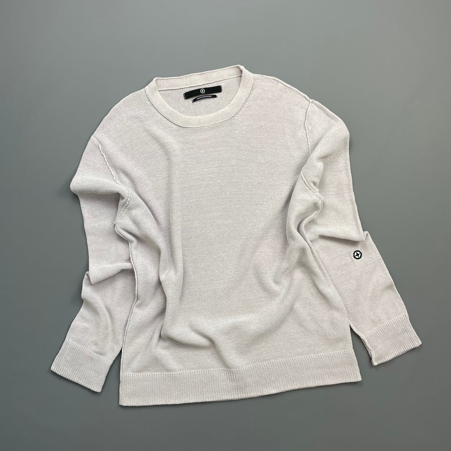 Stone Island Denims Off-Pink SS06 Lightweight Raw Edge Knit Jumper