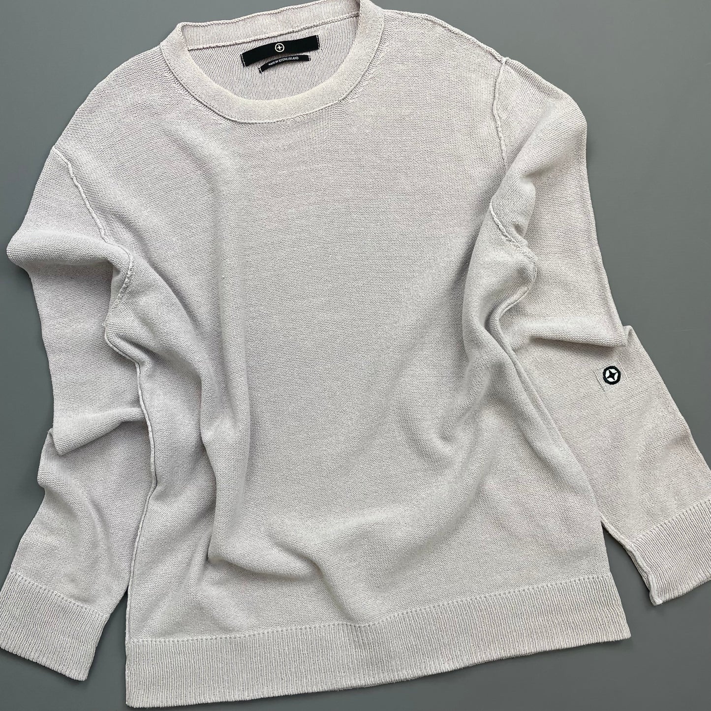 Stone Island Denims Off-Pink SS06 Lightweight Raw Edge Knit Jumper