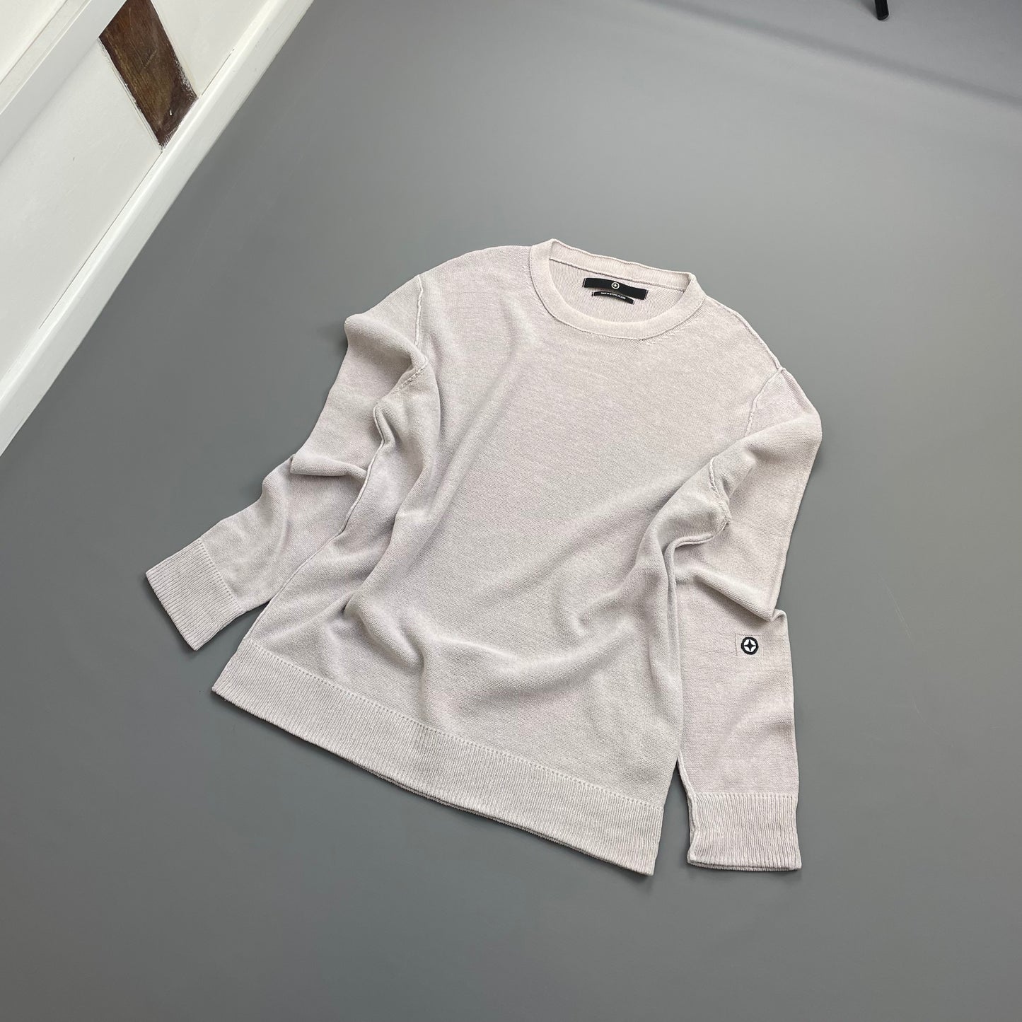 Stone Island Denims Off-Pink SS06 Lightweight Raw Edge Knit Jumper