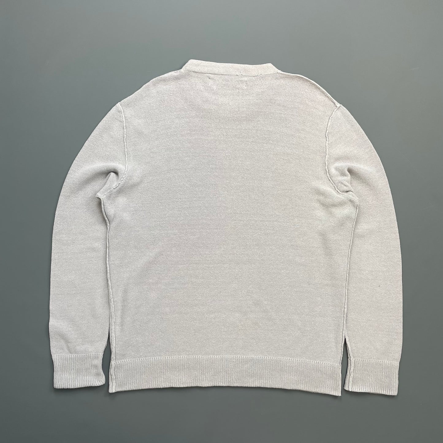 Stone Island Denims Off-Pink SS06 Lightweight Raw Edge Knit Jumper
