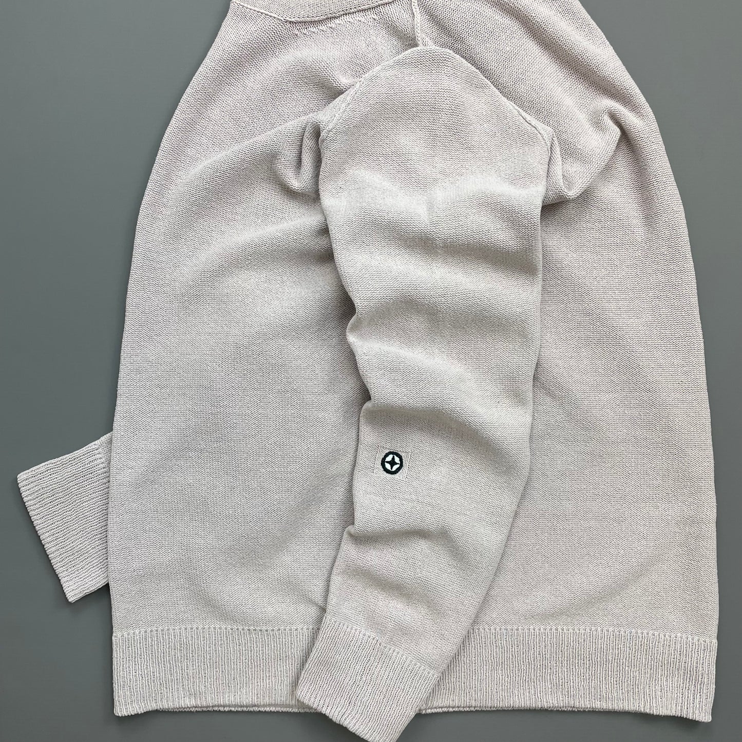 Stone Island Denims Off-Pink SS06 Lightweight Raw Edge Knit Jumper