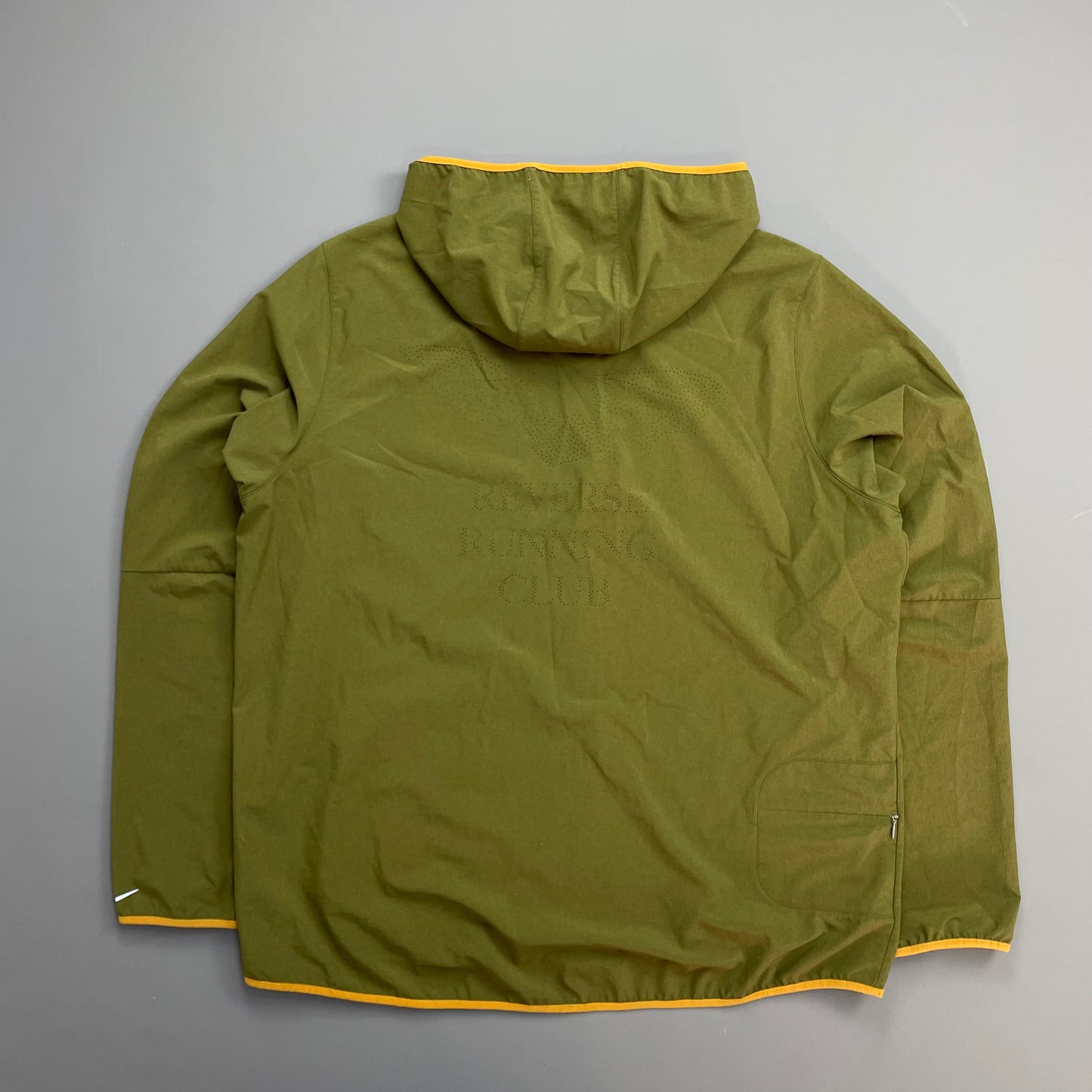 Nike Gyakusou Green Reverse Running Club Lightweight Hooded Windbreaker Jacket