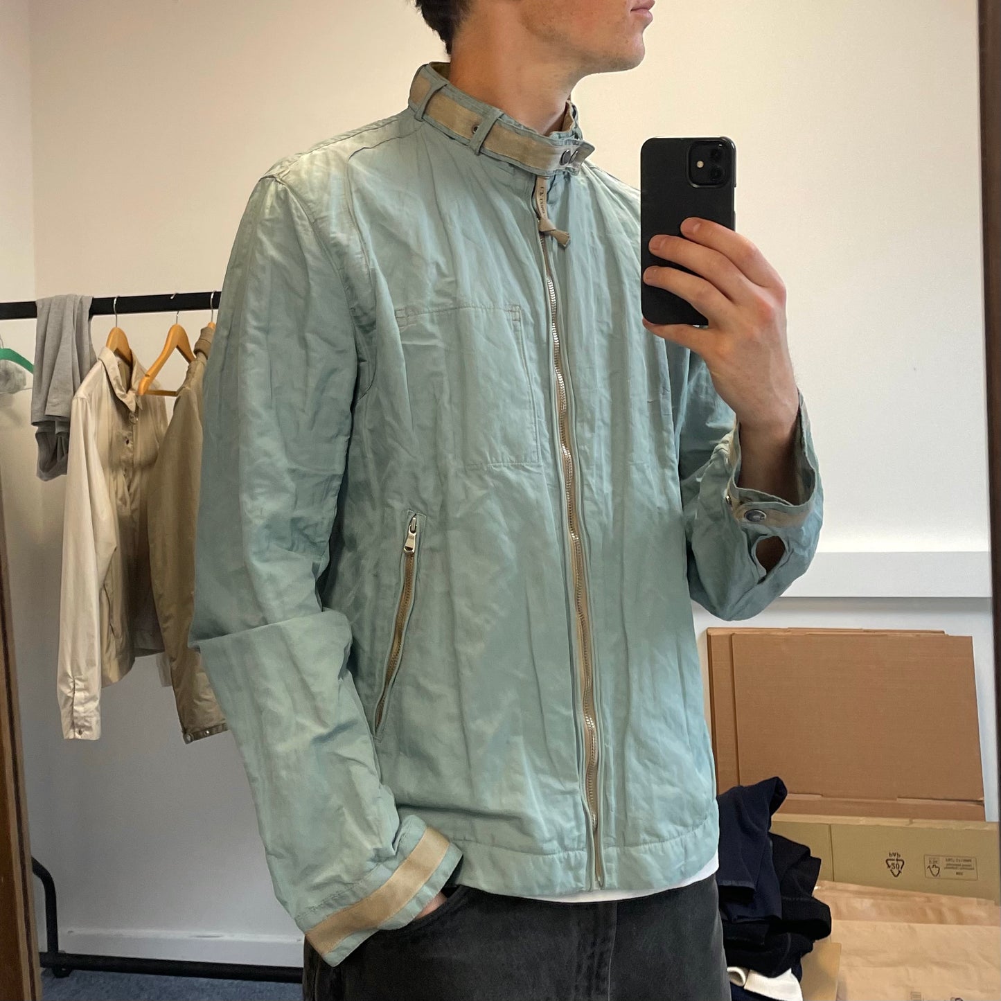 C.P. Company Light Blue Biker Jacket SS06
