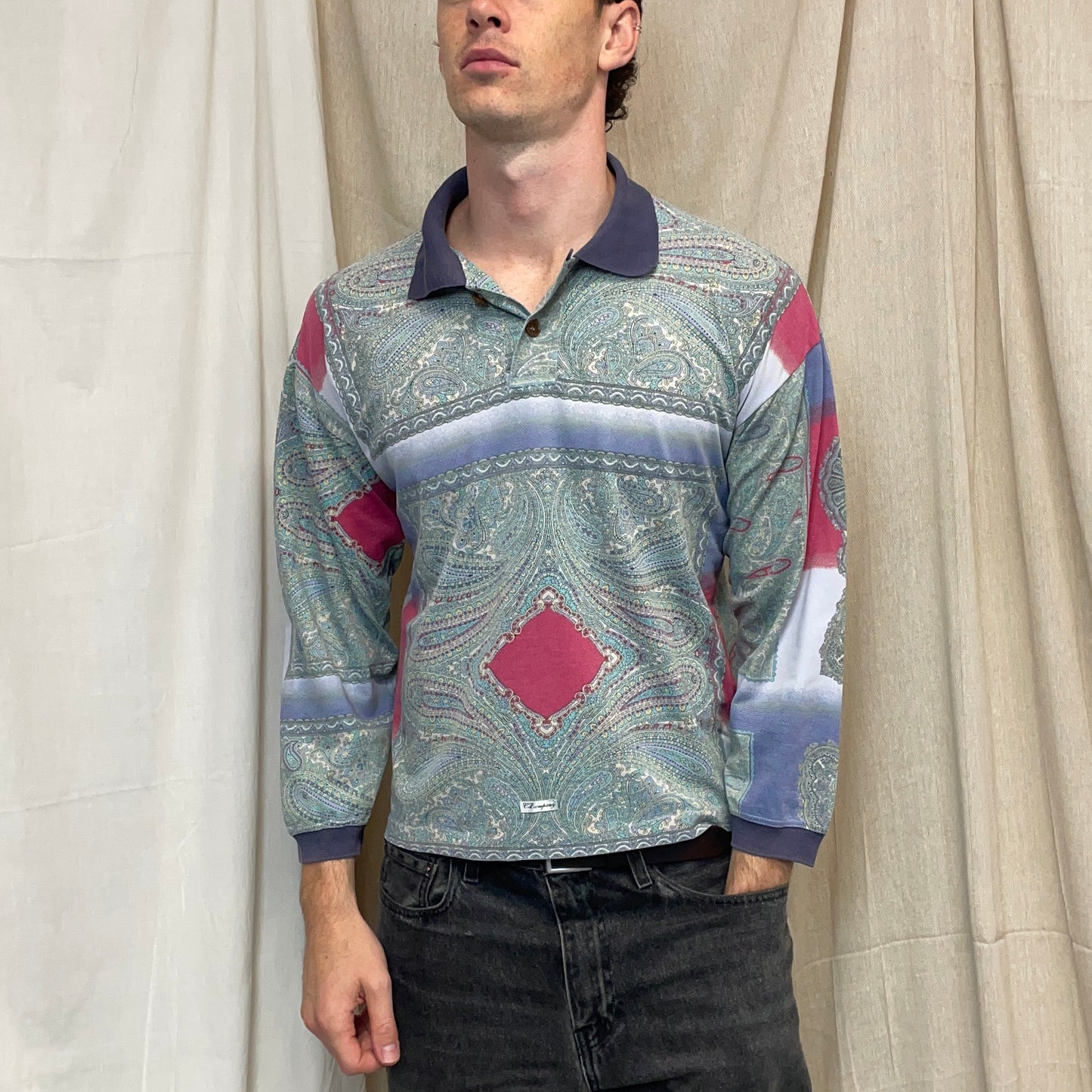 C.P. Company Multi-Colour 80s Paisley Ideas From Massimo Osti Long Sleeve Polo Shirt