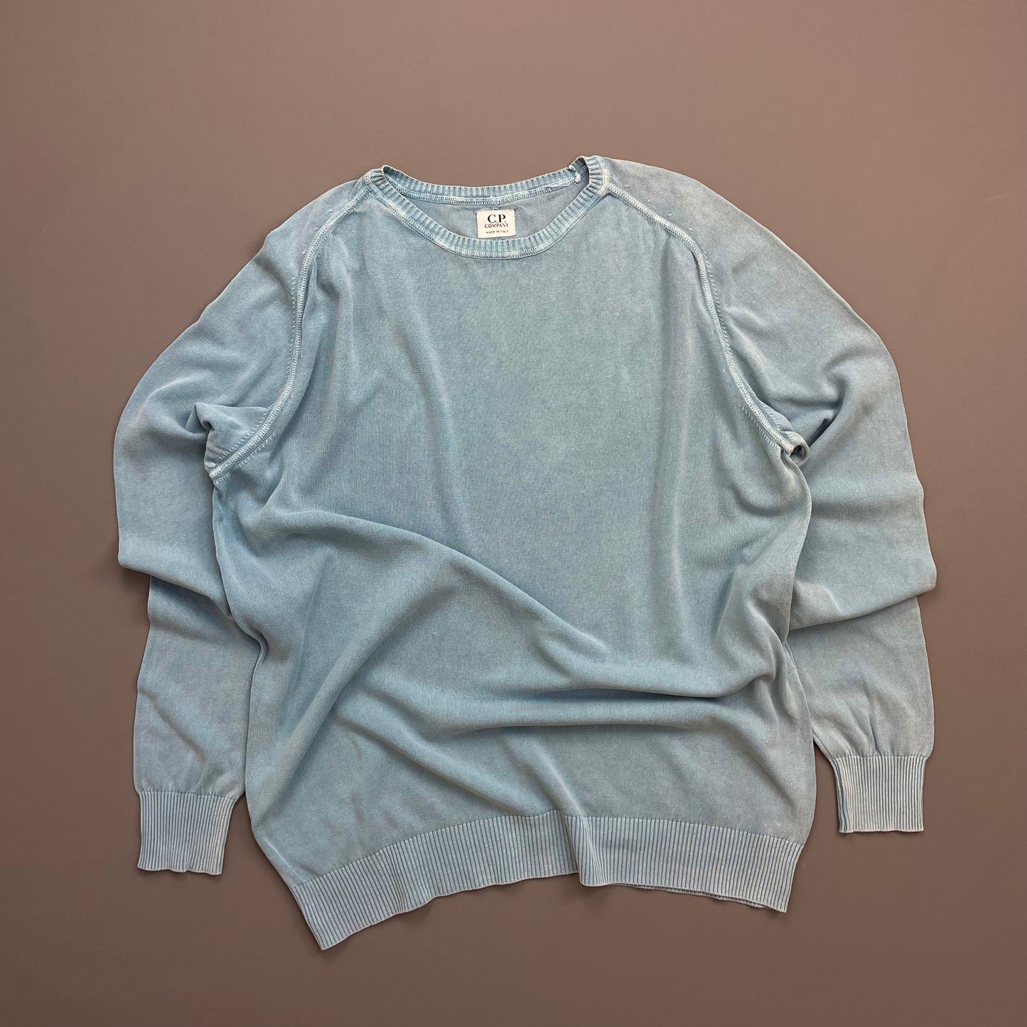 C.P. Company Blue Lightweight Cotton Knit Jumper