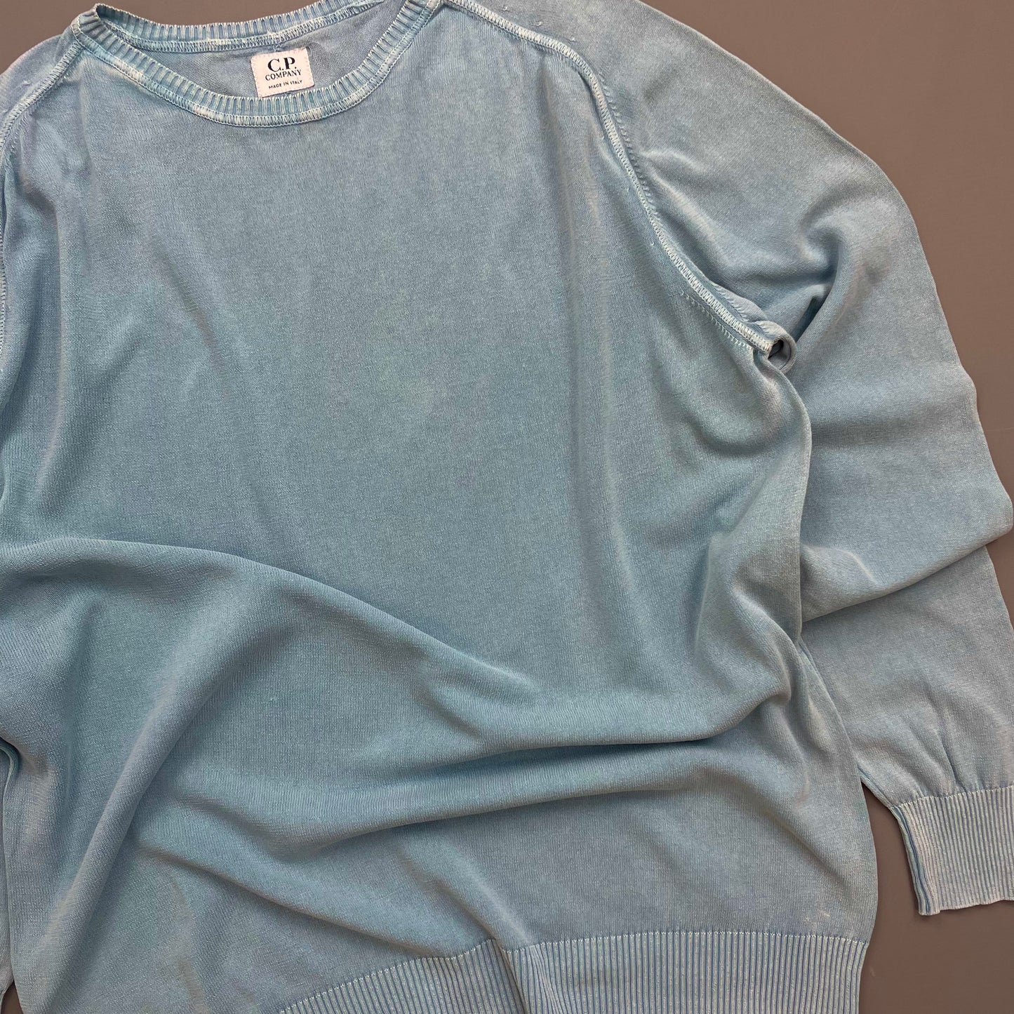 C.P. Company Blue Lightweight Cotton Knit Jumper