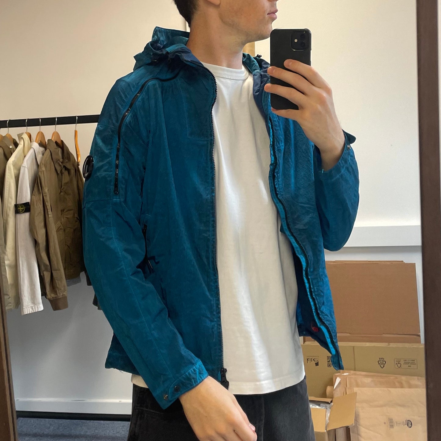 C.P. Company Blue Chrome Re-Colour Nylon Jacket
