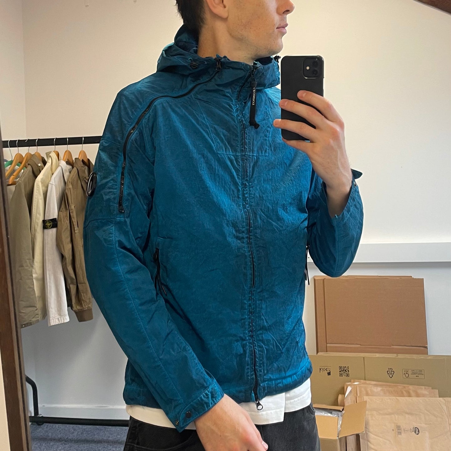 C.P. Company Blue Chrome Re-Colour Nylon Jacket