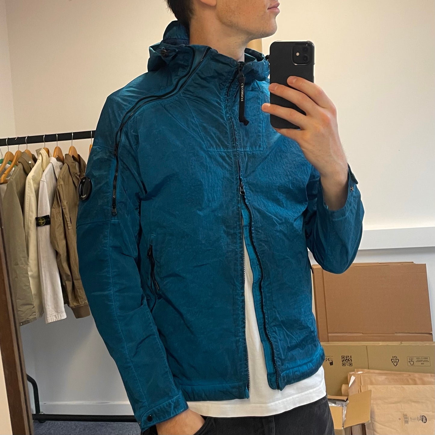 C.P. Company Blue Chrome Re-Colour Nylon Jacket