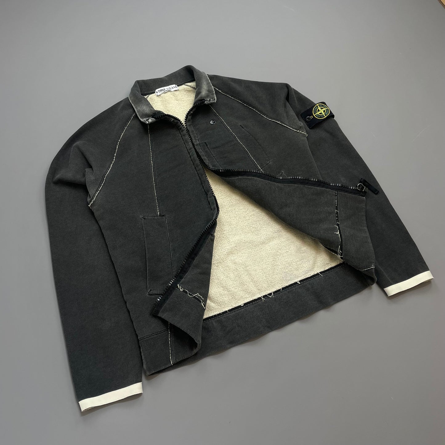 Stone Island Grey SS06 Raw-Seam Fleece Jacket