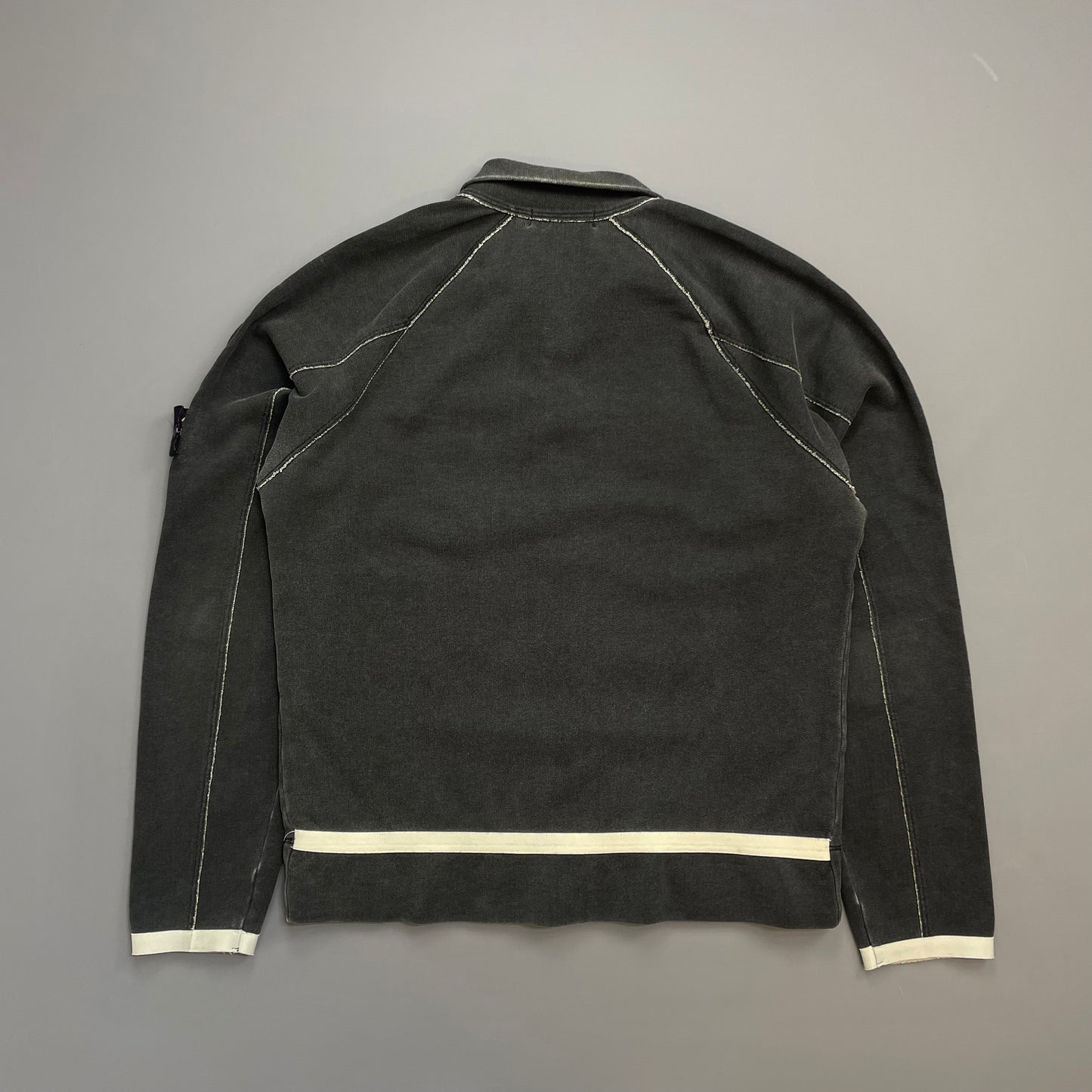 Stone Island Grey SS06 Raw-Seam Fleece Jacket