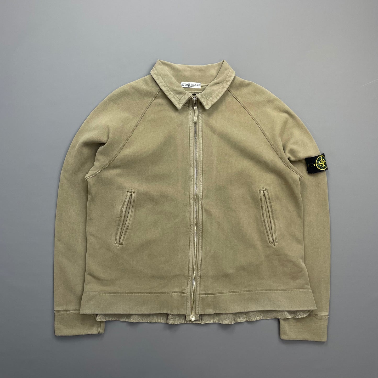 Stone Island Beige AW06 Brushed Cotton Zip-Through Jacket