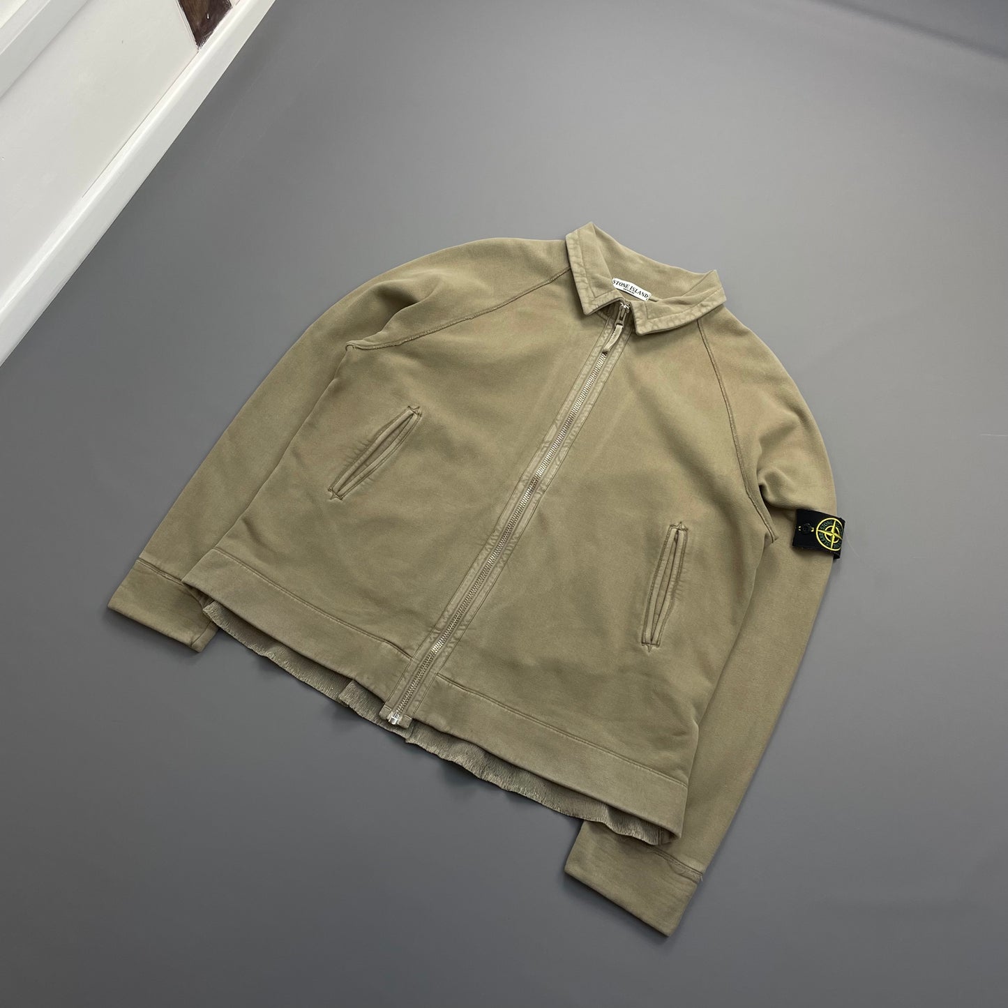 Stone Island Beige AW06 Brushed Cotton Zip-Through Jacket