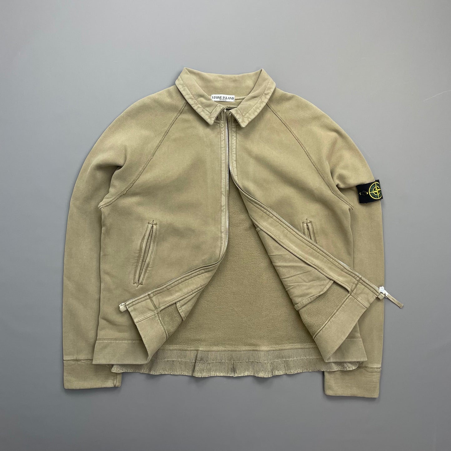 Stone Island Beige AW06 Brushed Cotton Zip-Through Jacket